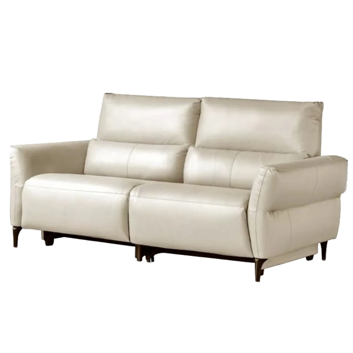 Genuine Leather Power Reclining Sofa with High Back, Single or Dual Power Recliners & USB Charging