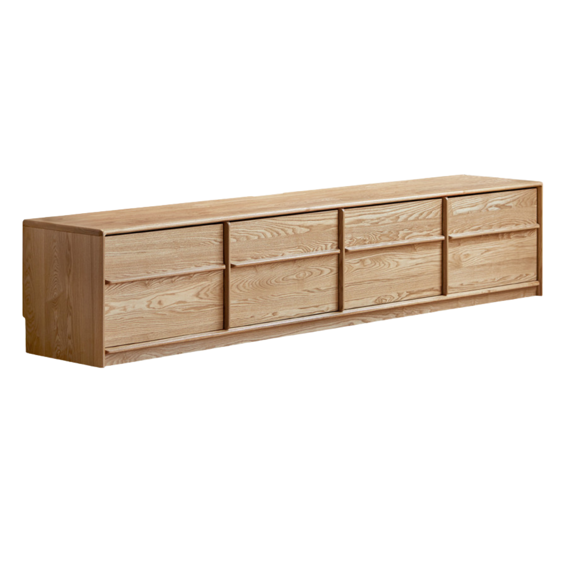 Ash Solid Wood Wabi-Sabi Style TV Cabinet.