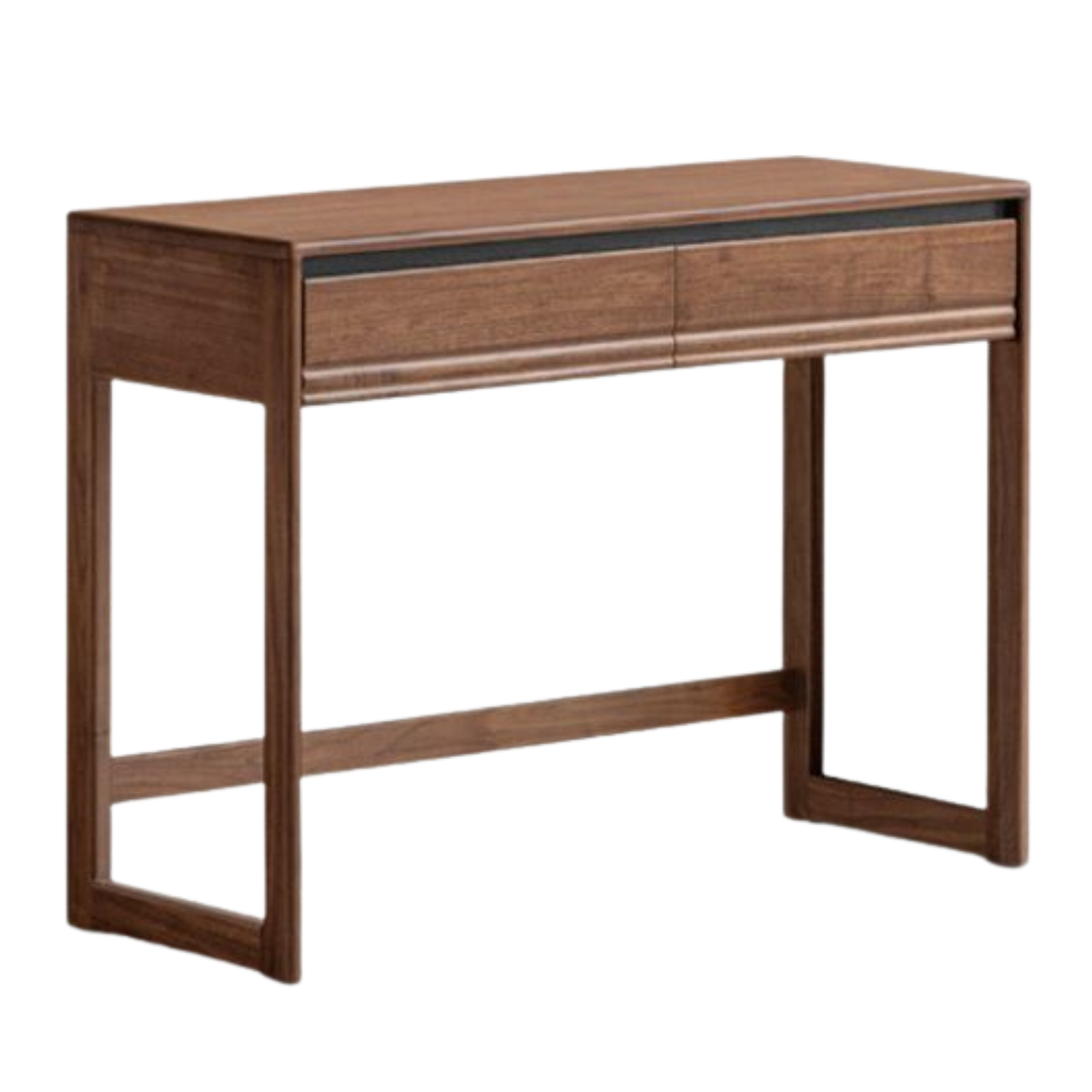 Black Walnut Solid Wood Vanity Desk and Dresser Combo, Italian Style