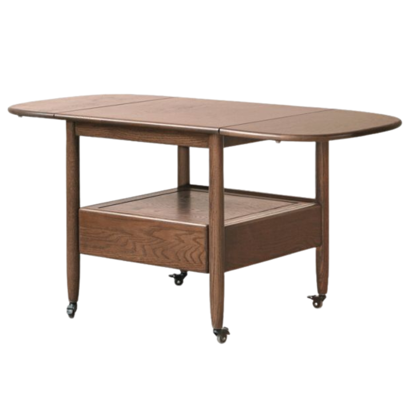 Oak Solid Wood Folding Movable Coffee Table