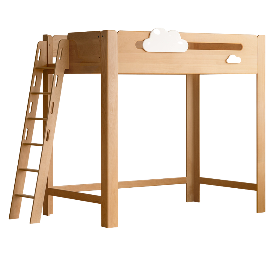 Rubberwood Solid Wood Children's Loft Bed