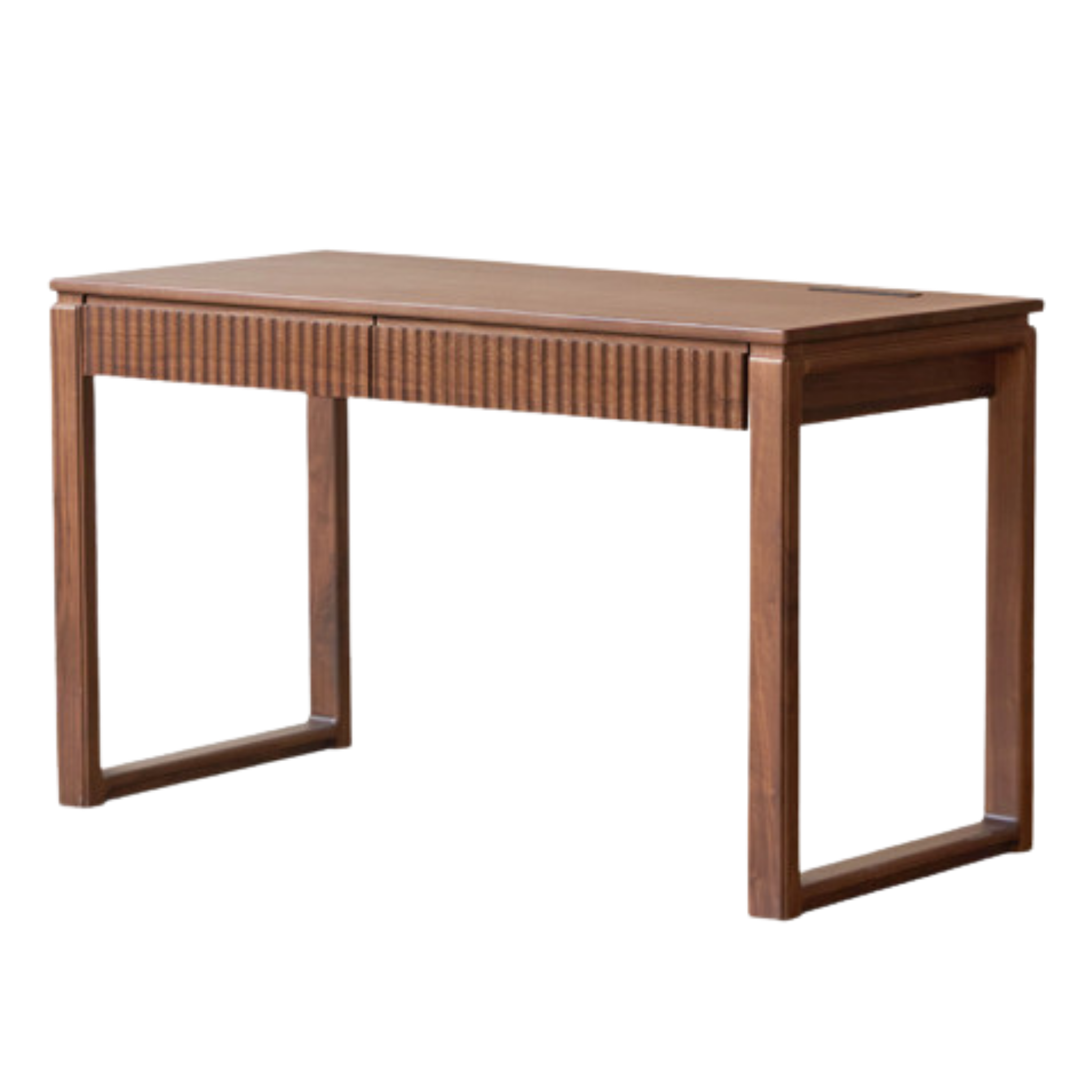 Black Walnut Solid Wood, Solid RubberWood Computer Desk