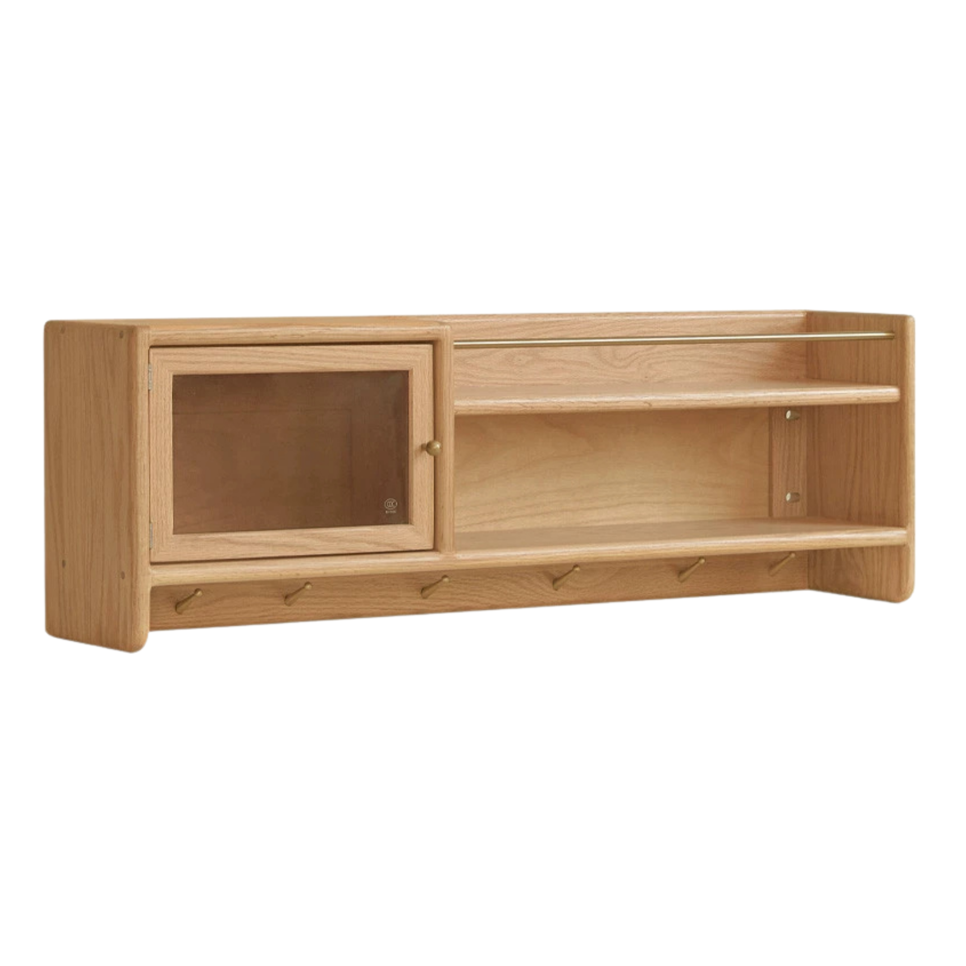 Oak Solid Wood Wall-Mounted Modern Cabinet