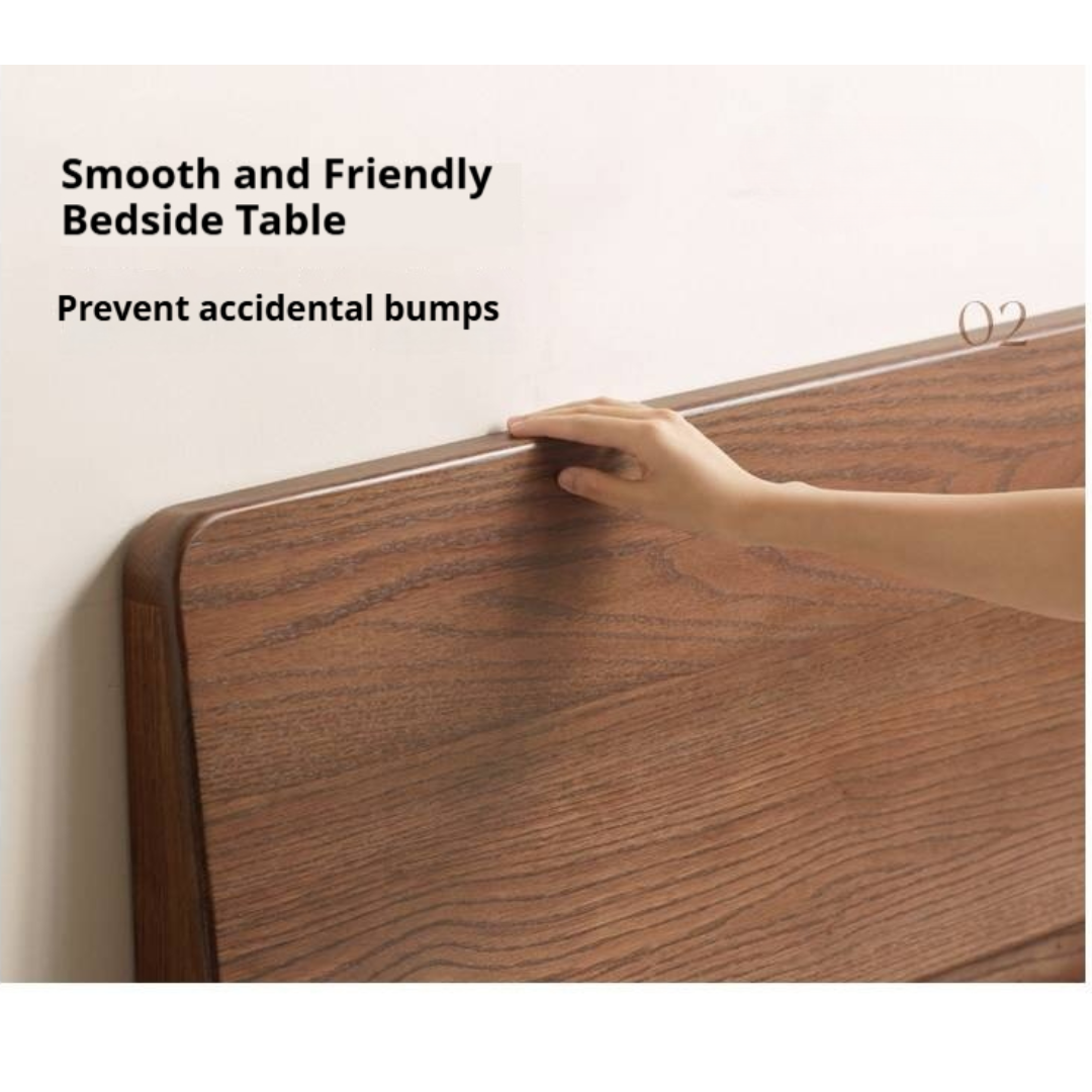 Oak Solid Wood Bed Modern