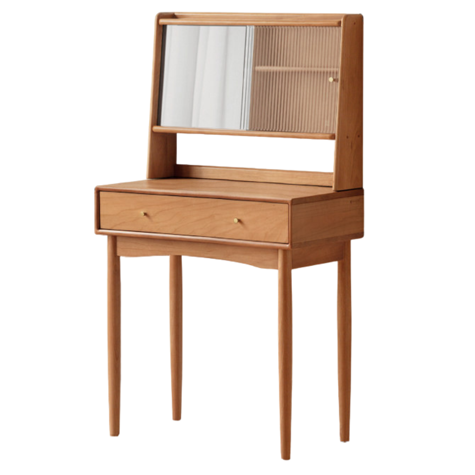 Cherry, Birch Solid Wood Multi-Functional Storage Vanity Table
