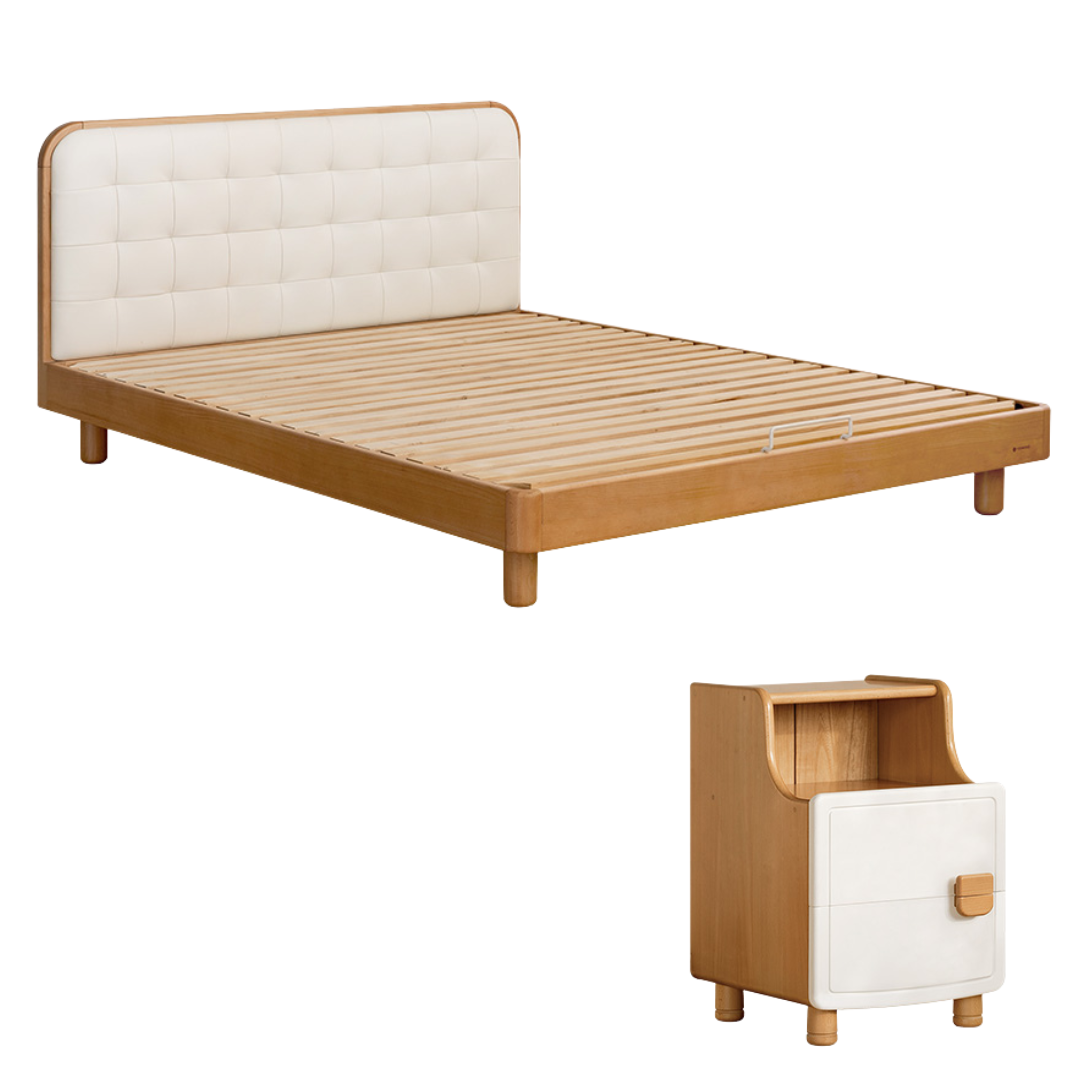 Rubberwood, Beech Solid Wood Children's Soft Bed