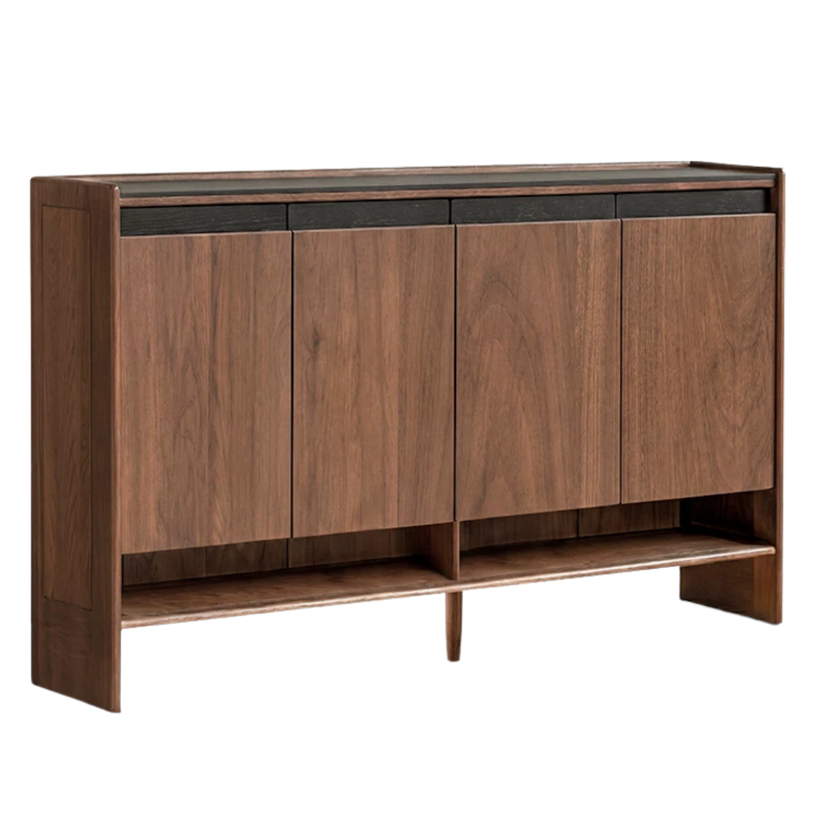 Black Walnut, Oak Solid Wood Italian Style Shoe Cabinet