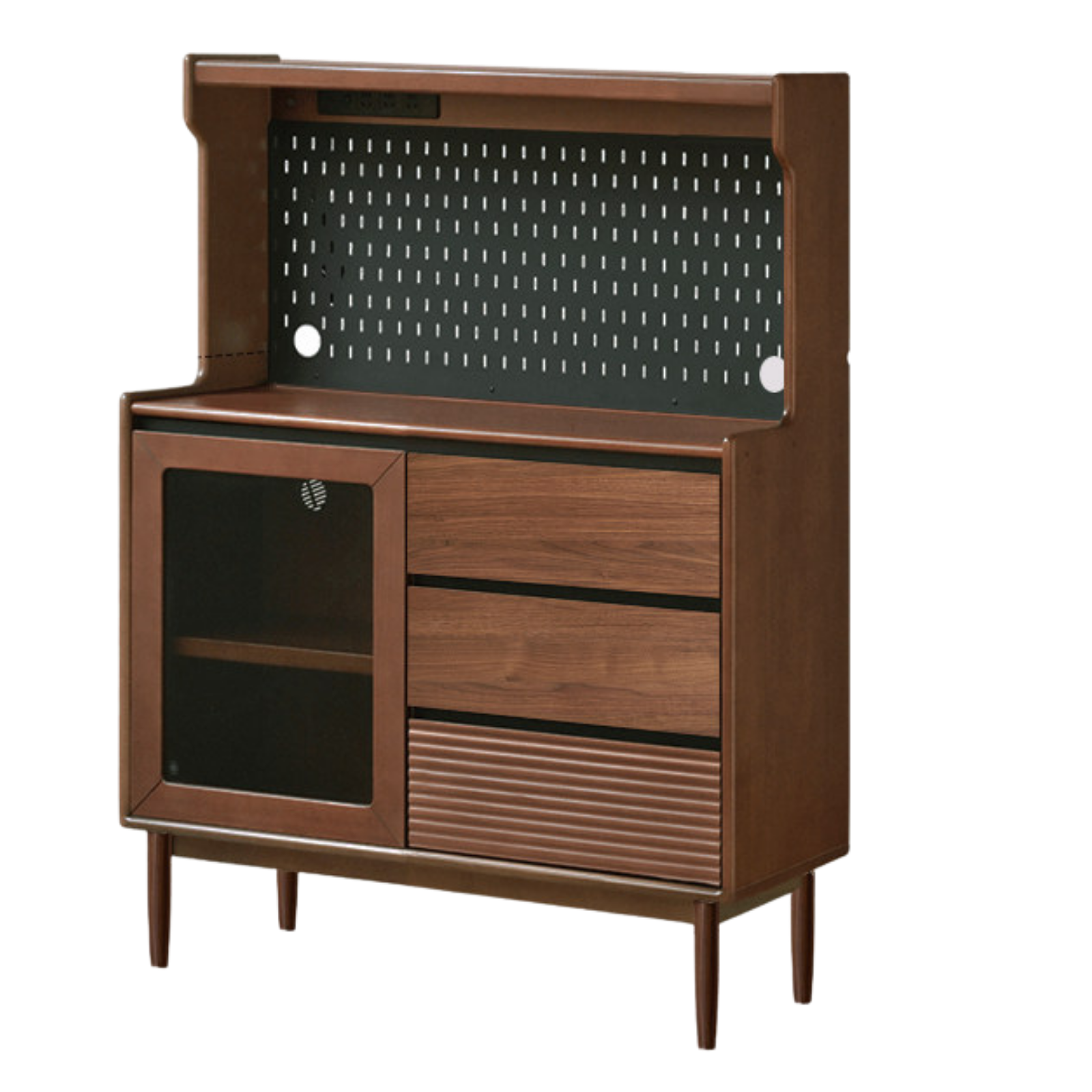 Tulipwood, Black Walnut Solid Wood Retro Sideboard