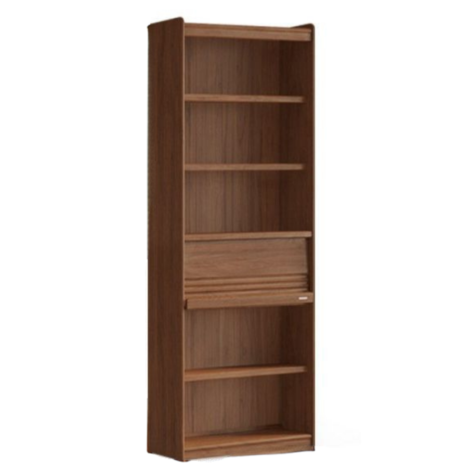 Black Walnut Solid Wood Combination Bookcase with Wall Storage and Floor Display