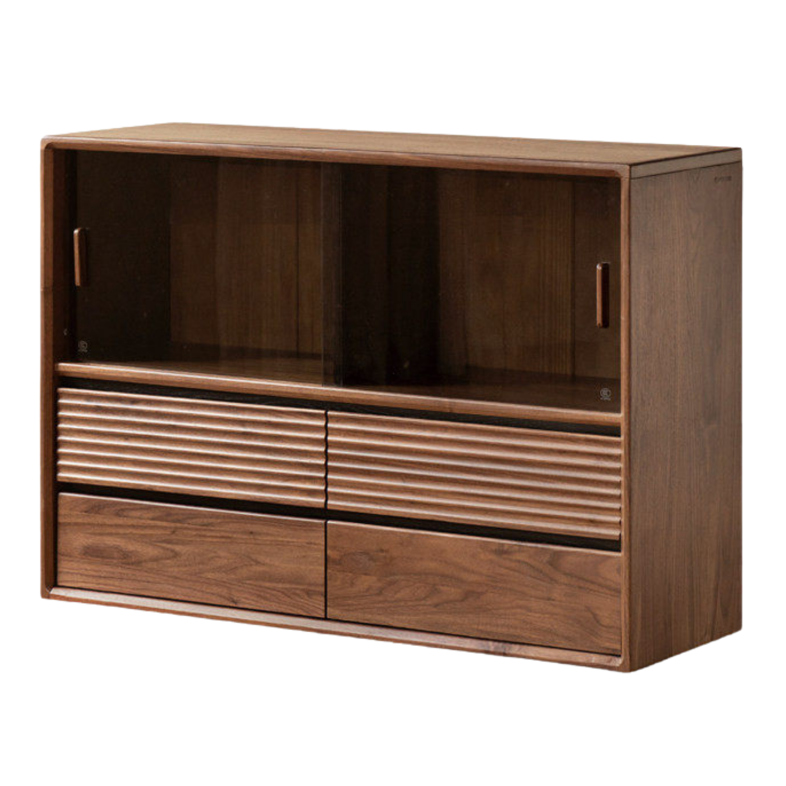 Cherry, Black Walnut, Ash, Poplar Solid Wood Floor Standing combination Bookcase