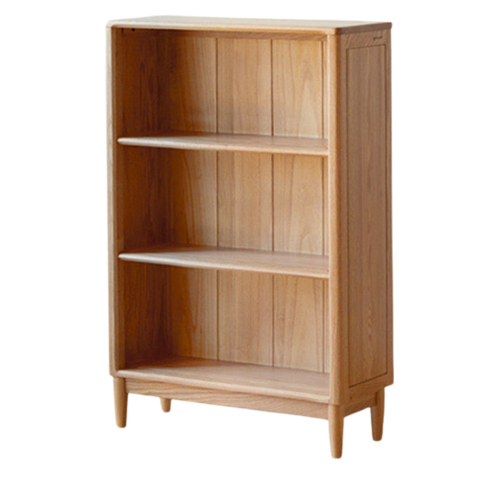Oak Solid Wood, Solid Rubberwood Modern Open Grid Bookcase