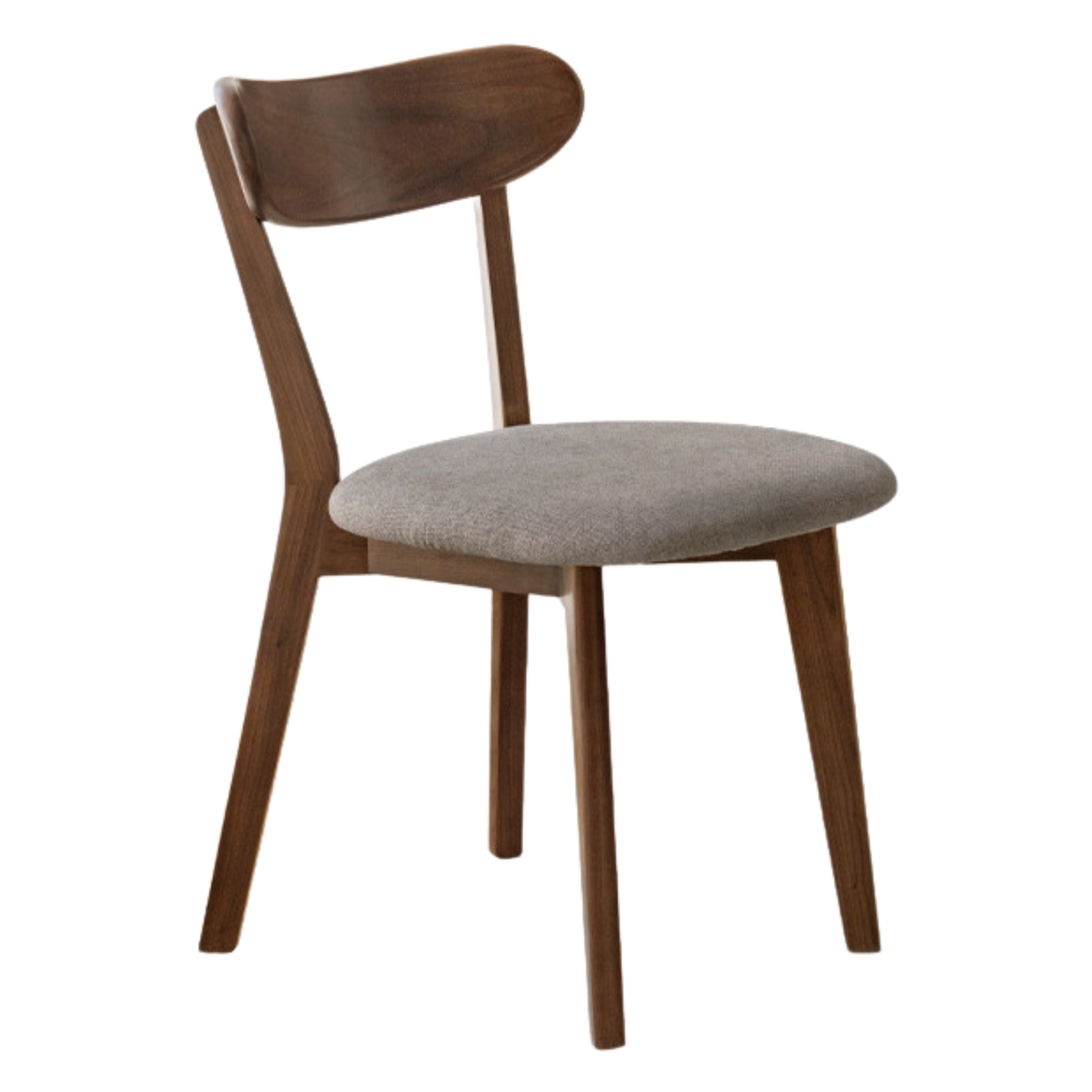 Oak, Cherry, Beech Solid Wood Curved Backrest Dining Chair