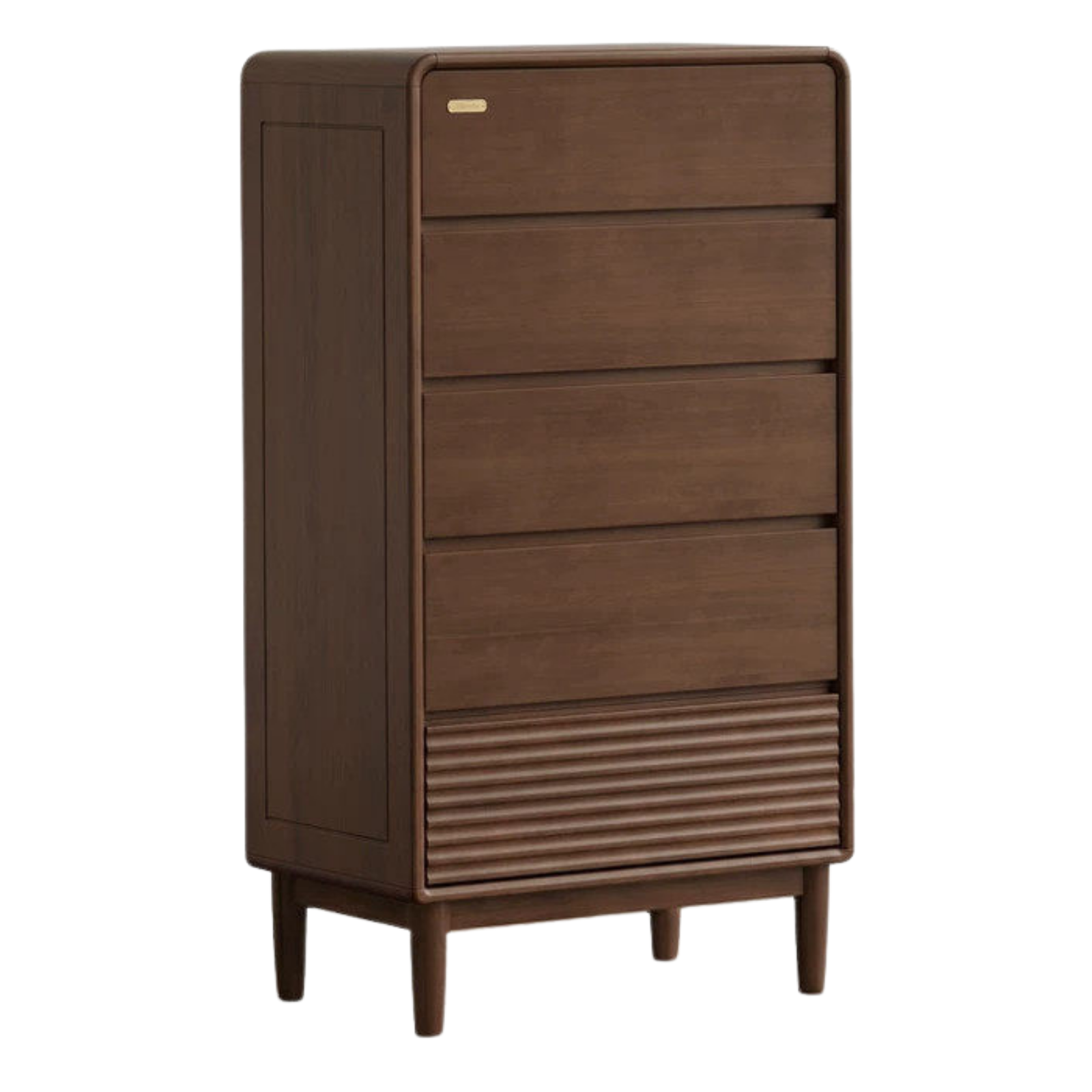 Catalpa Solid Wood, Solid Longan Hardwood Modern Chest of Drawers