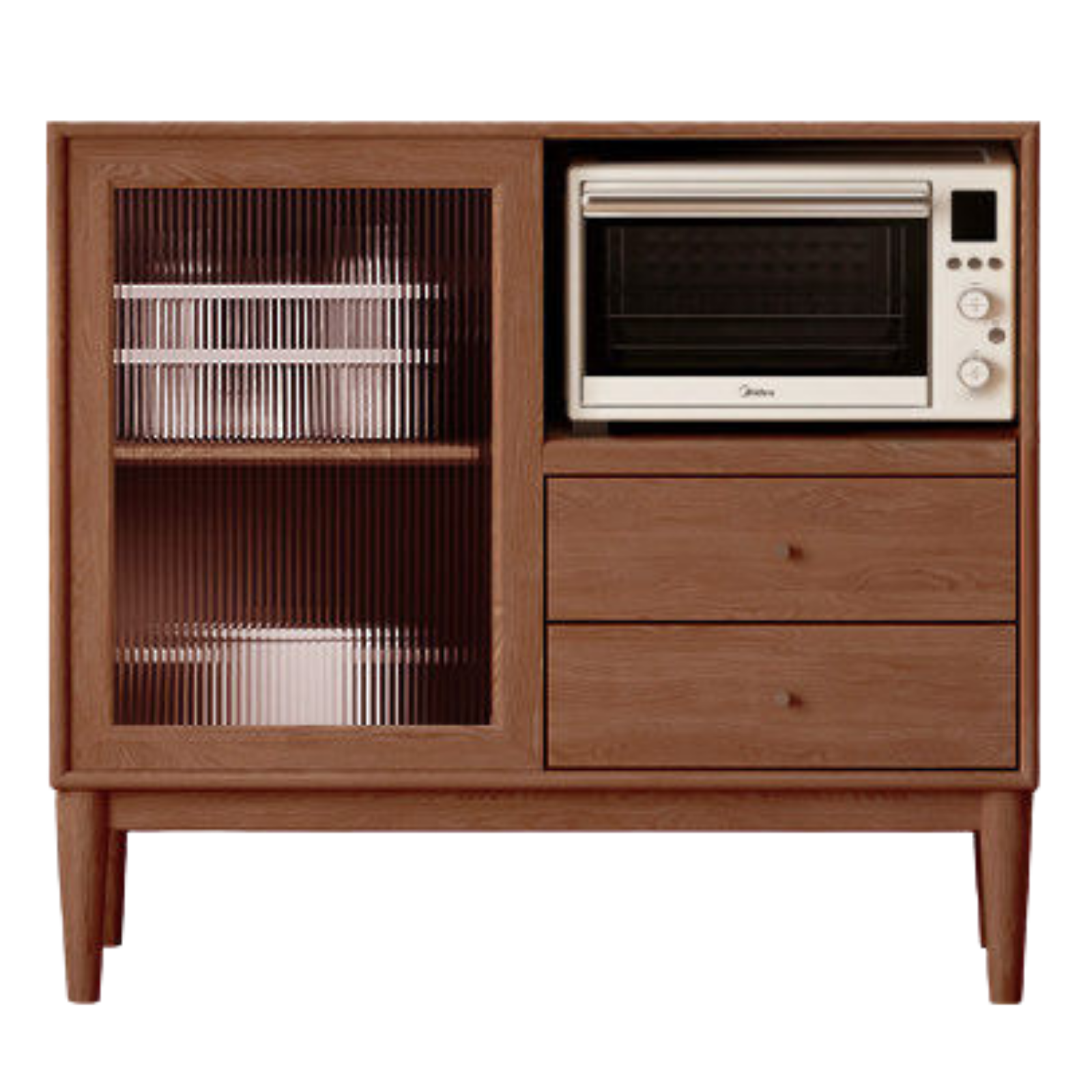 Ash Solid Wood Sideboard High Wine Cabinet Buffet