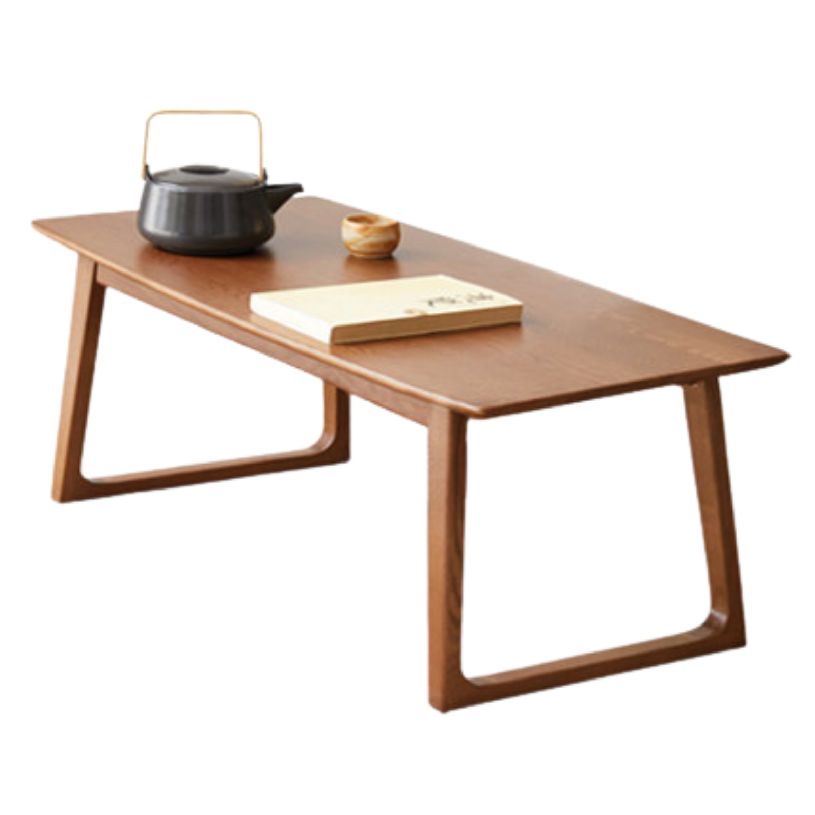 Black Walnut, Ash Solid Wood Low Small Coffee Table