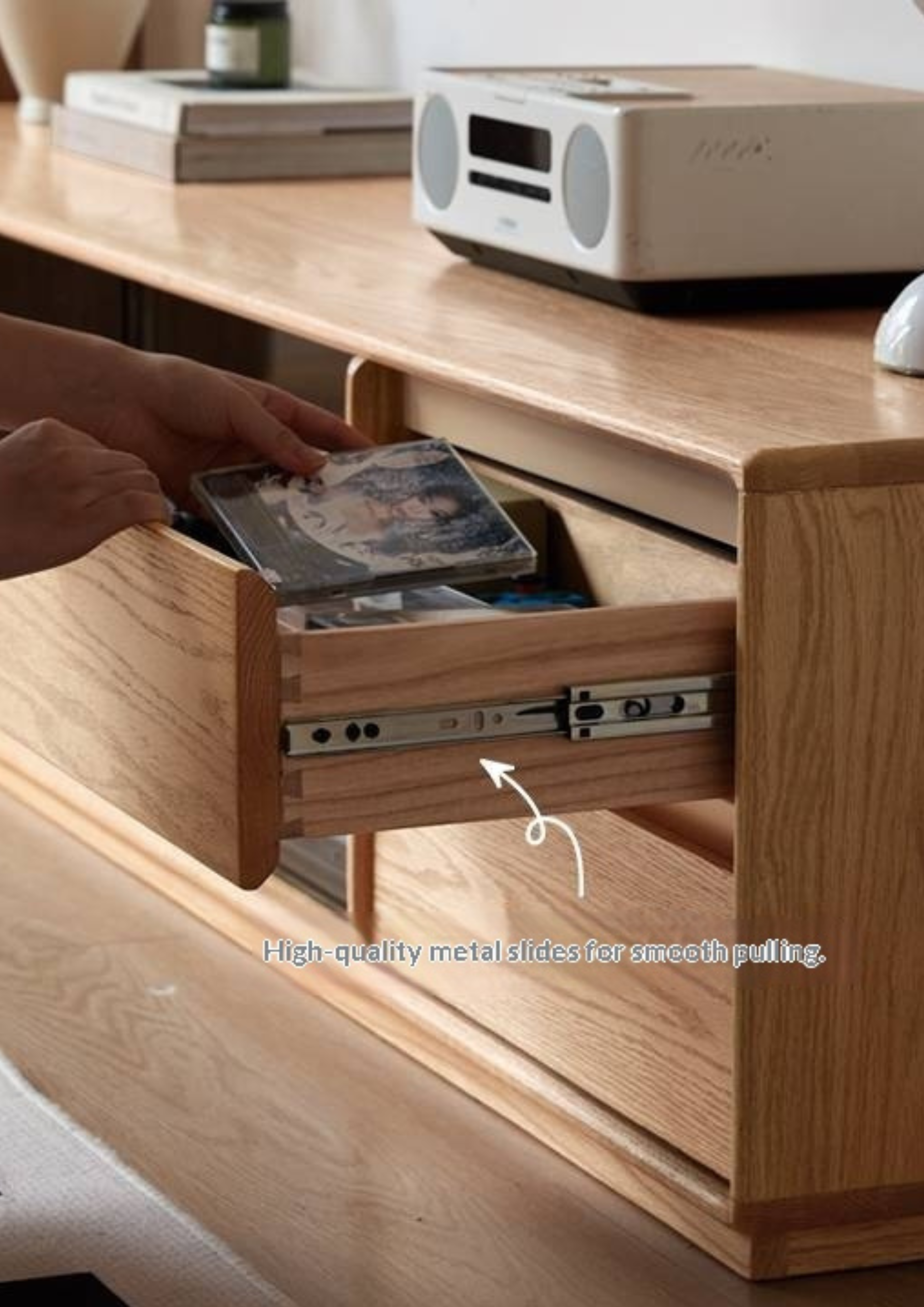 Oak Solid Wood Original Wood Style TV Cabinet