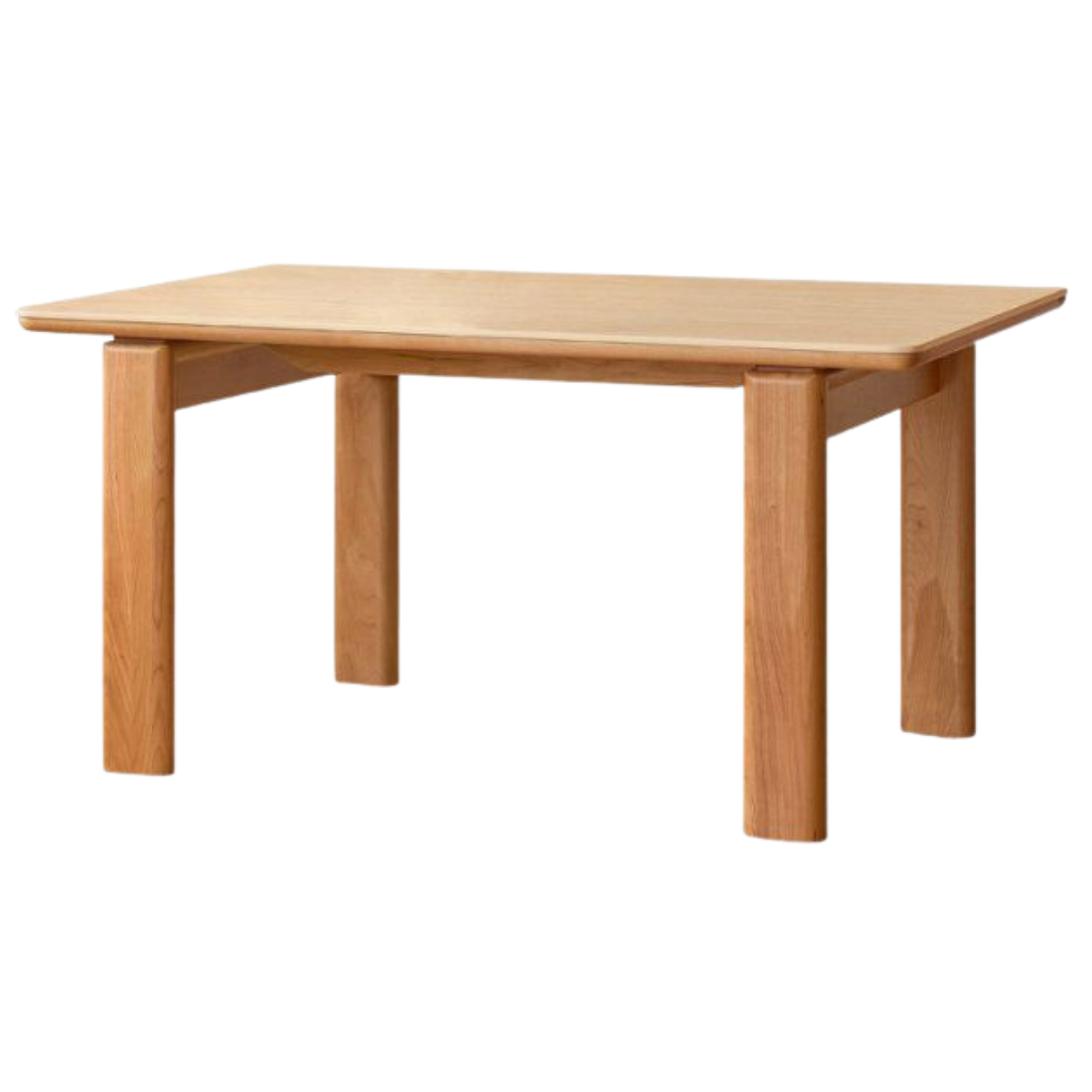 Cherry Solid Wood Vintage Style Slab Dining Table with Sintered Stone Top