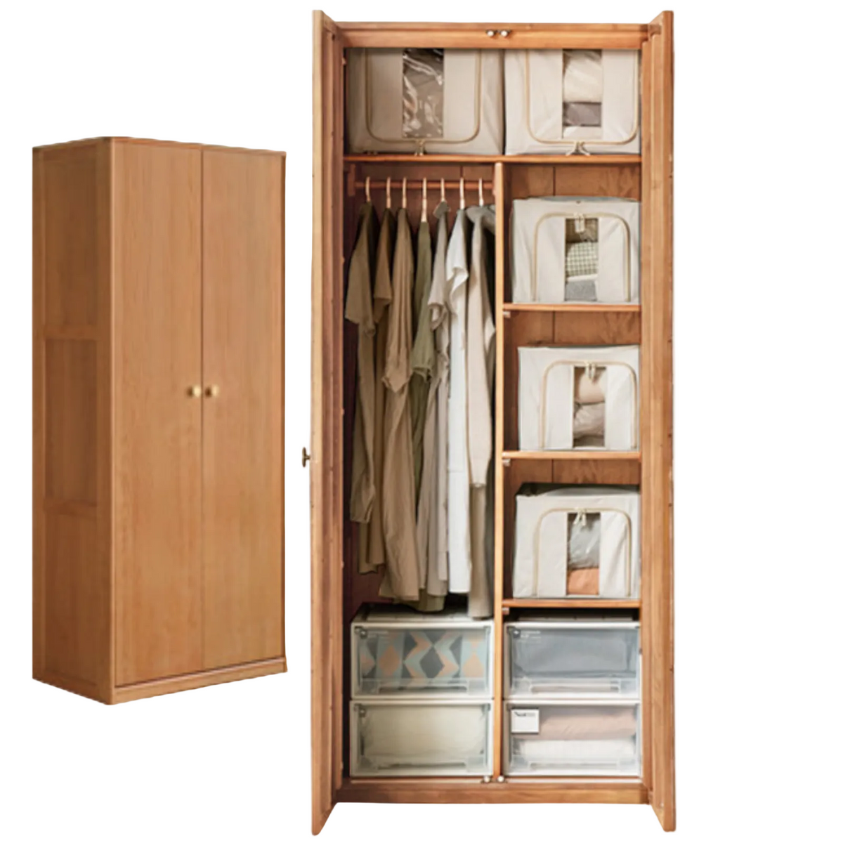 Сherry Solid Wood Exquisite Wardrobe