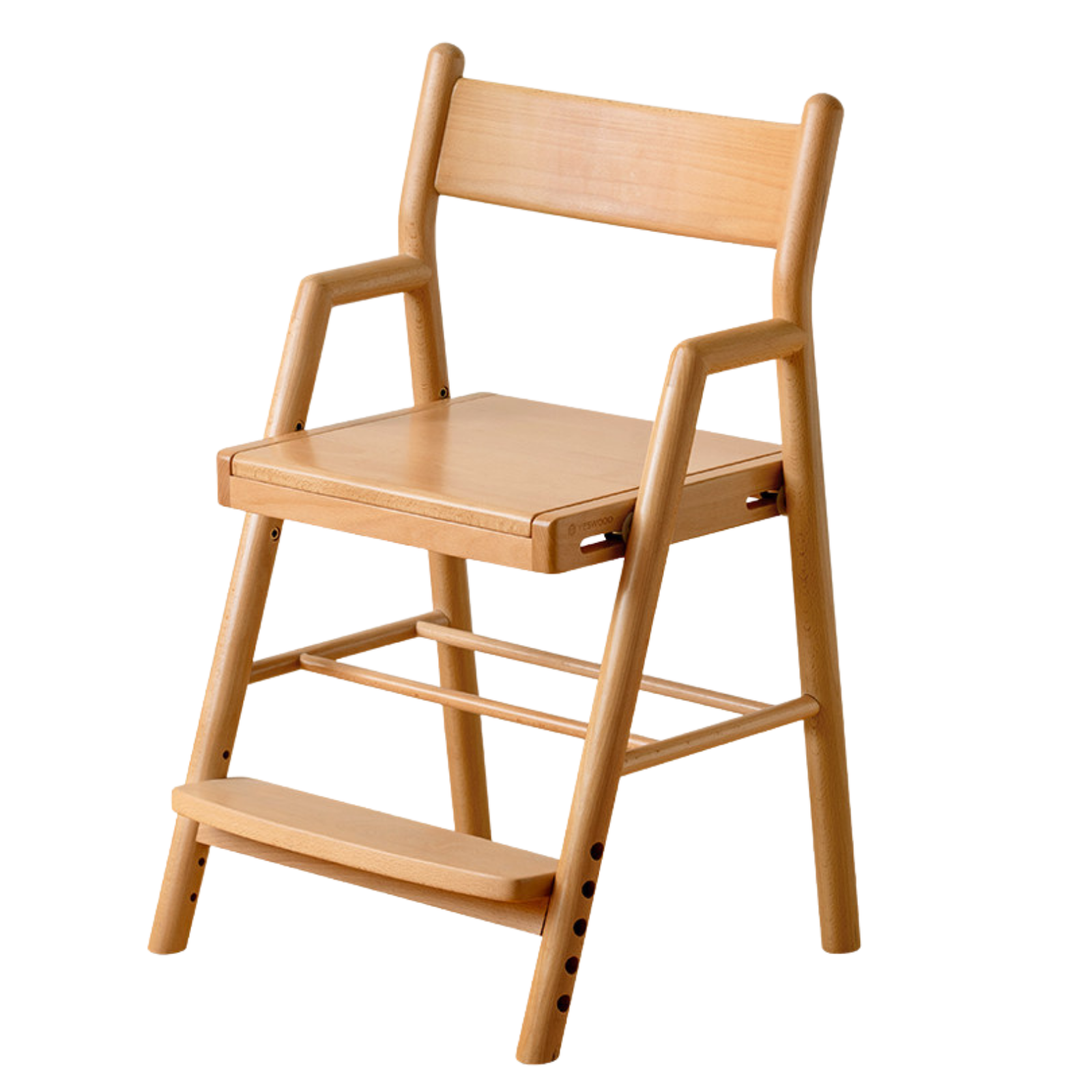 Oak, Beech Solid Wood Kids Chair Height-Adjustable