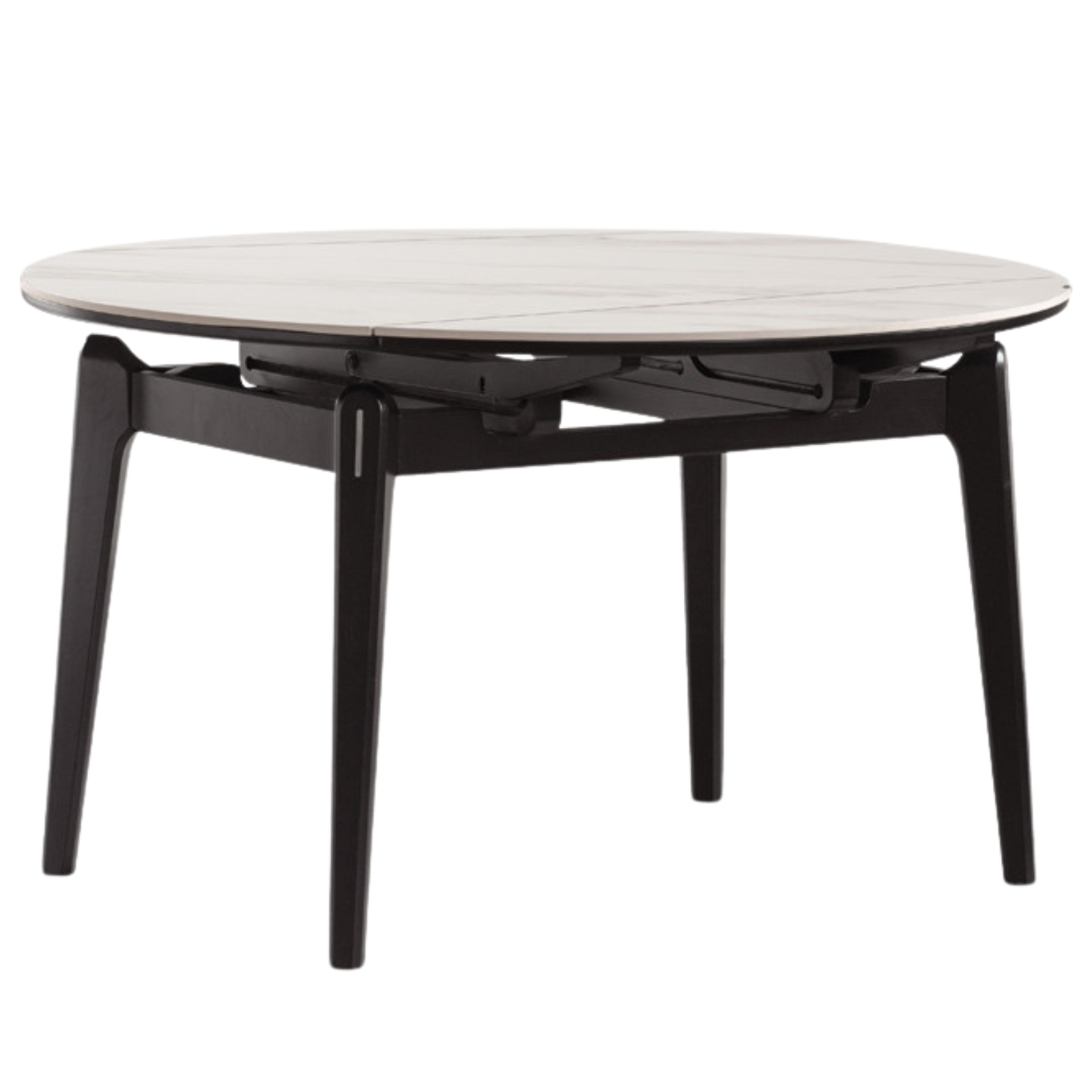 Solid Rubberwood Modern Rock Plate Dining Table