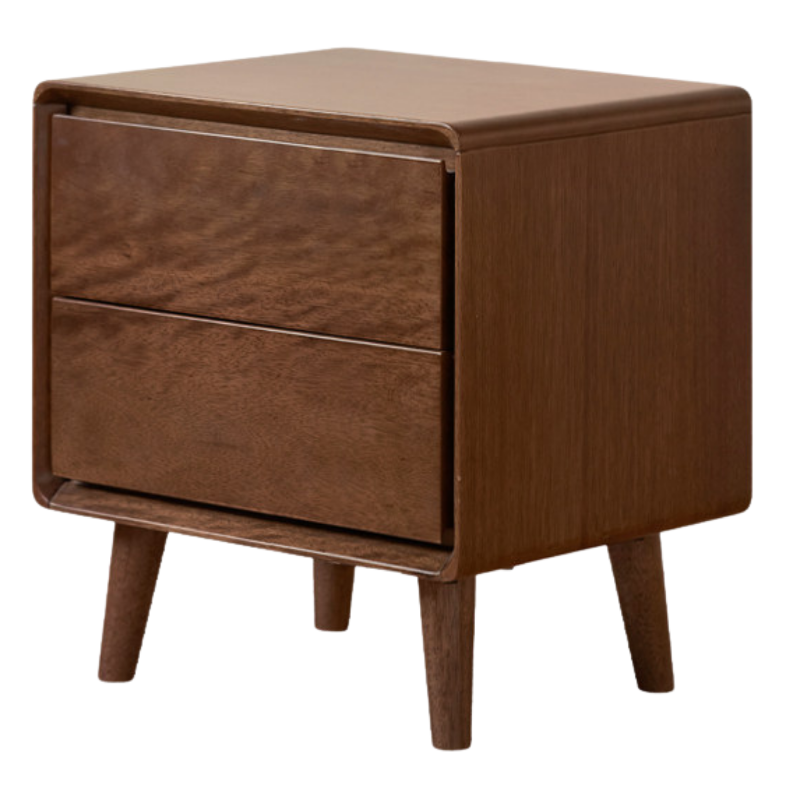 Black Walnut, South American Walnut, White Ash, Oak Solid Wood, Solid Longan Hardwood Classic Nightstand.