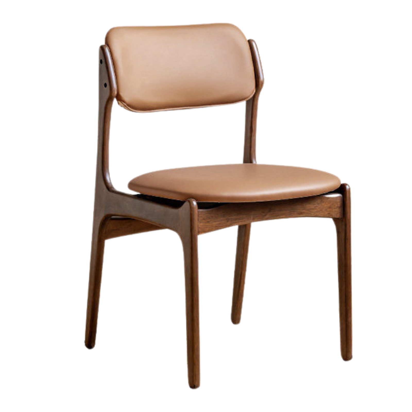 Set 4 pcs Black Walnut, Sandalwood Solid Wood Modern Dining Chair