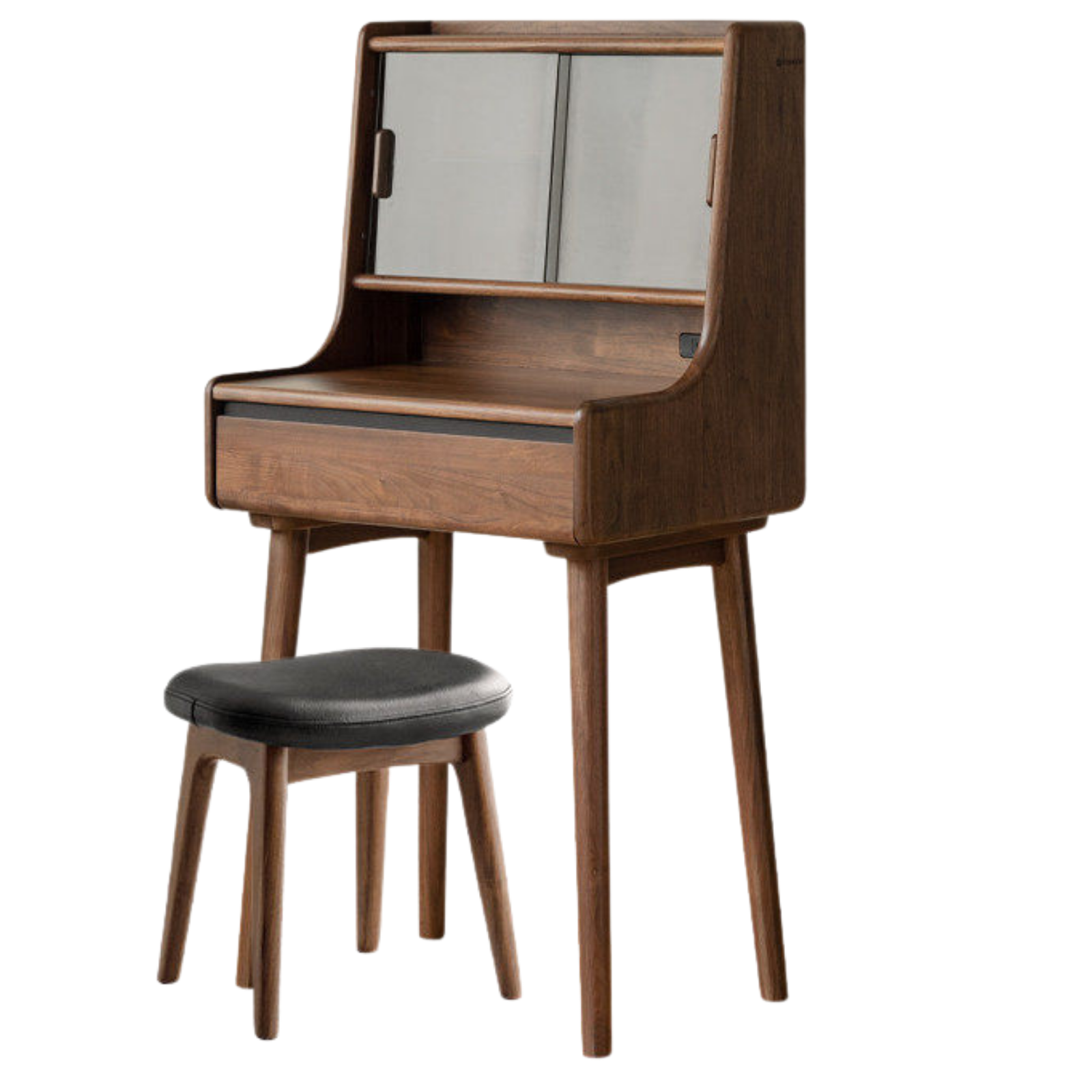 Black Walnut, Sandalwood Solid Wood Light Luxury Multifunctional Vanity Table