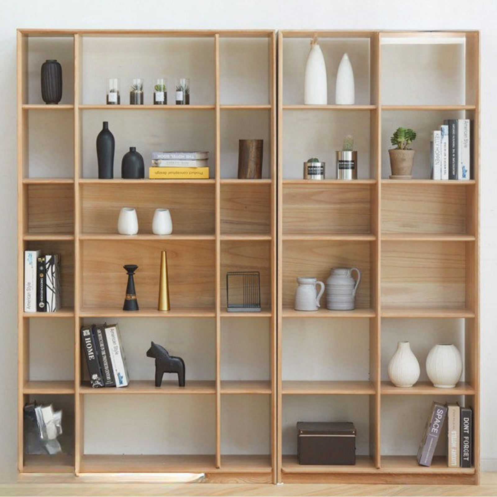 Ash Solid Wood Combination Bookcase Bookshelf<