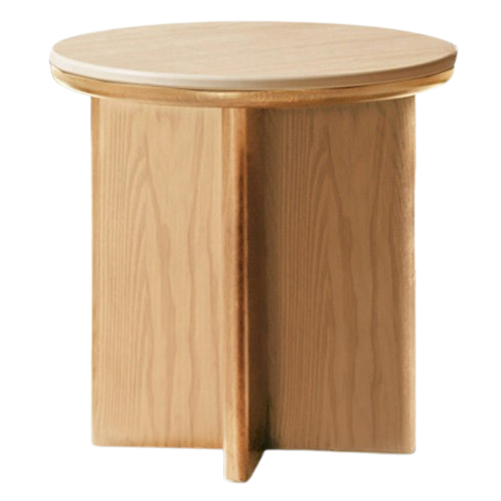 Oak, Black Walnut, Ash Solid Wood Italian Light Luxury Style Slab Round Table