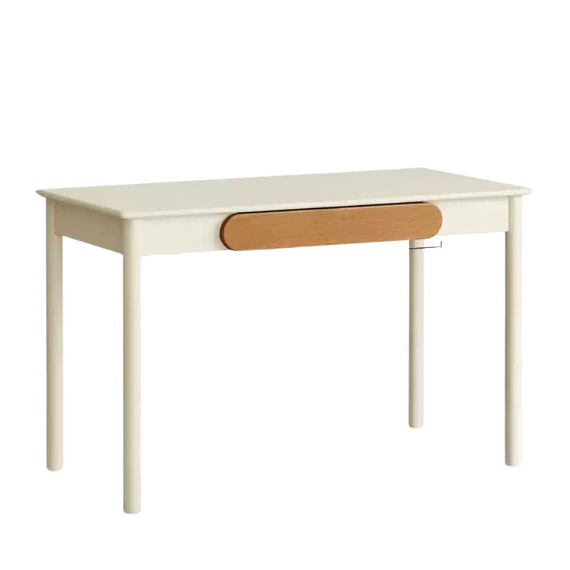 Rubber Solid Wood Cream Style Children's Writing Desk