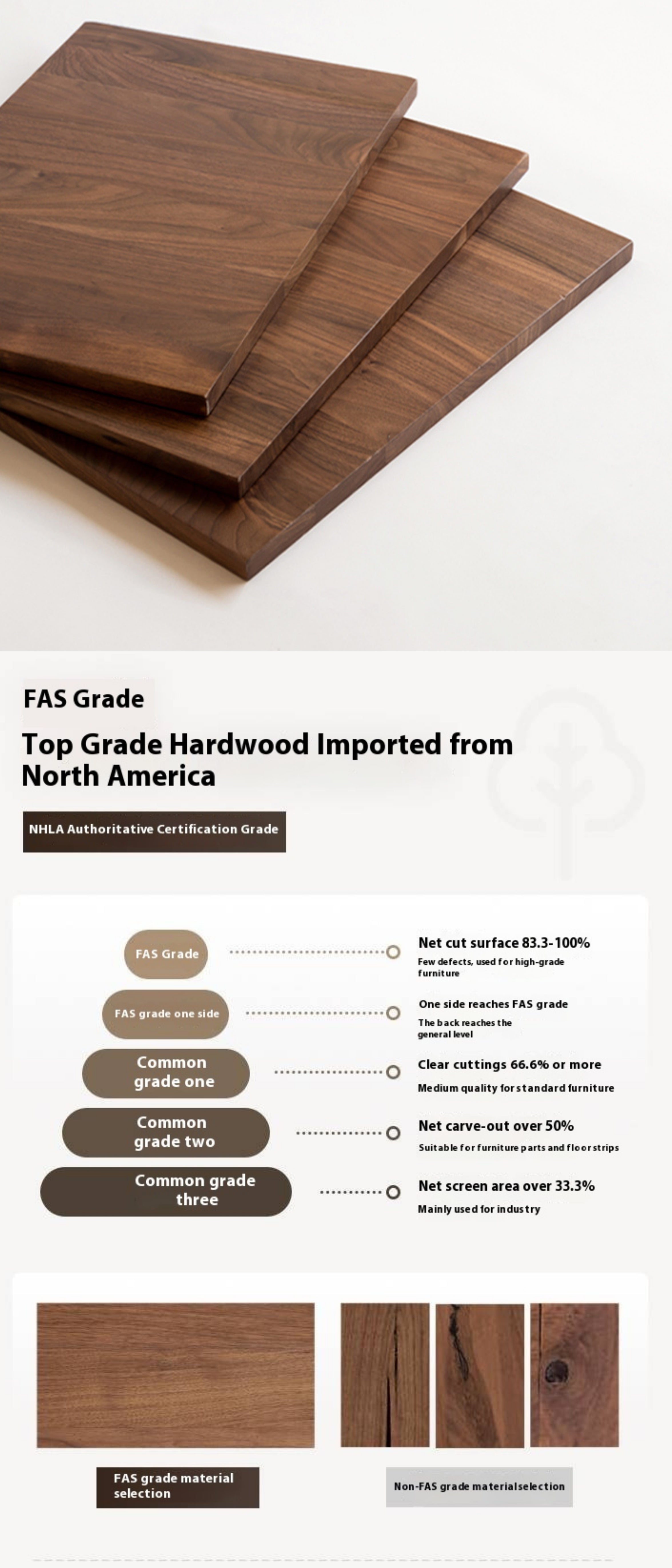 Black Walnut Solid Wood Leather Sofa