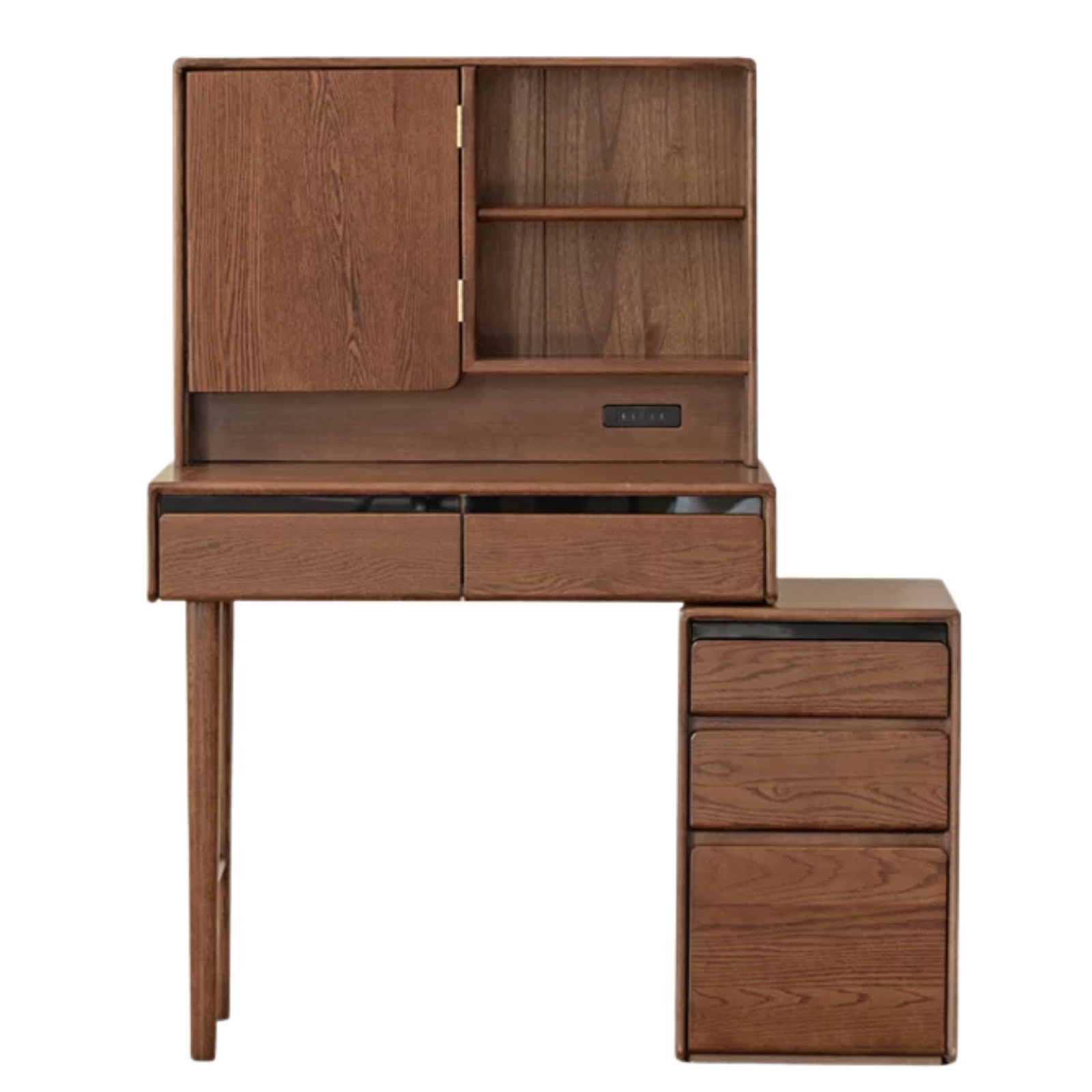 Oak Solid Wood Retractable Modern Vanity Table.
