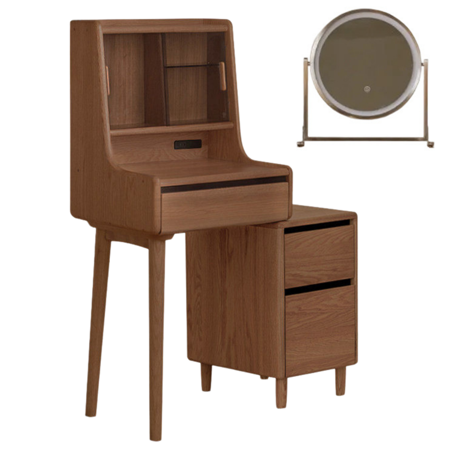 Ash Solid Wood Lighted Vanity Table.