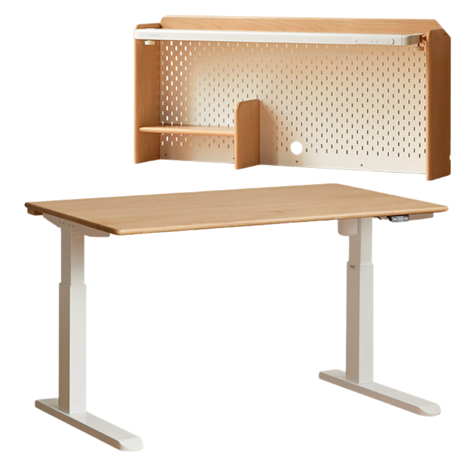Beech Solid Wood Kids Electric Learning Desk