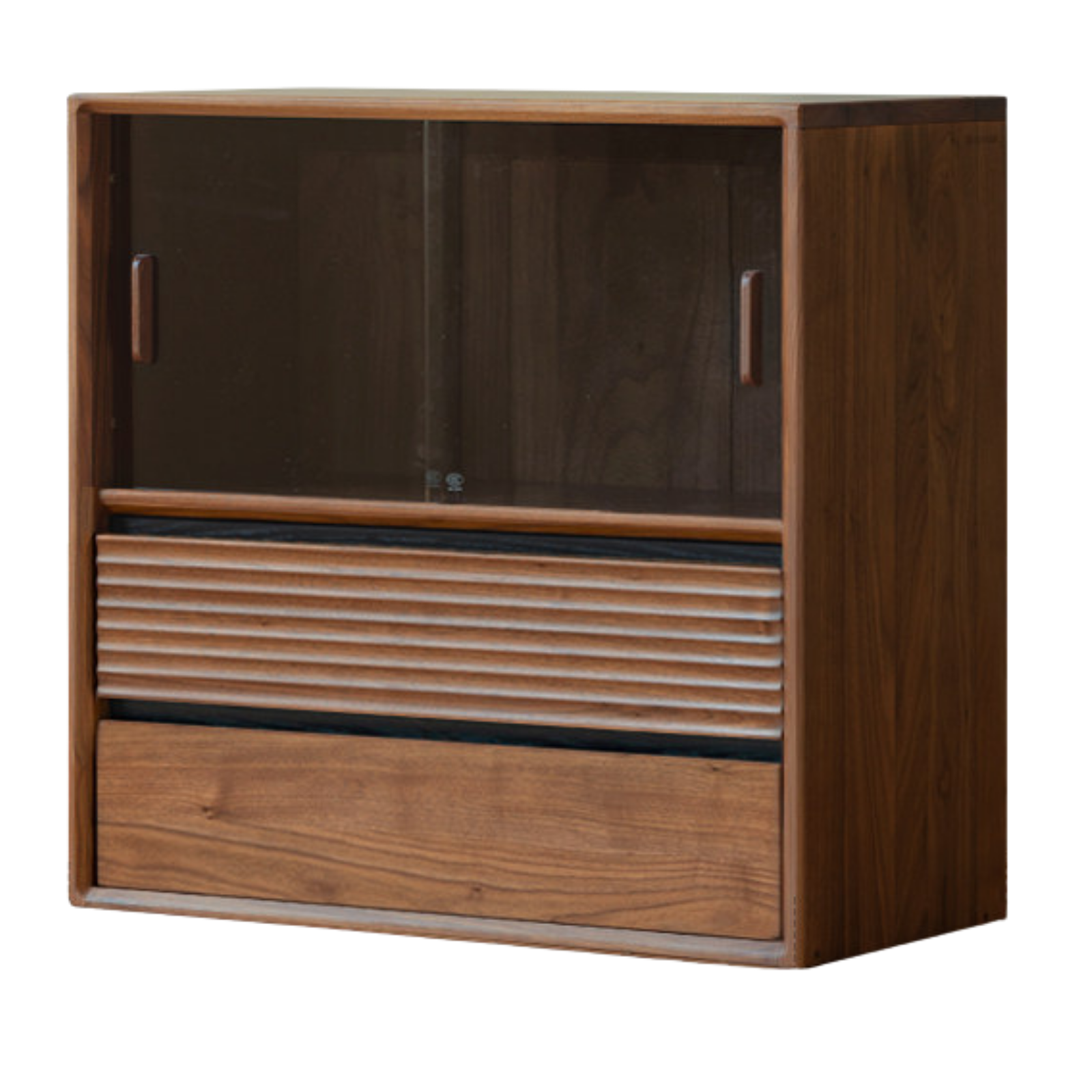 Sandalwood, Oak, Black Walnut, White Ash Solid Wood Light Luxury Style Module Bookcase