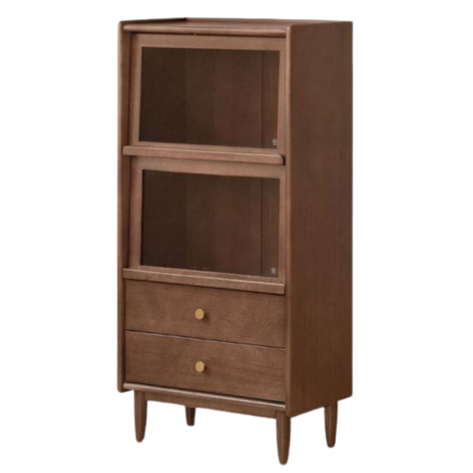 Sandalwood Solid Wood Side Cabinet with Storage and Light