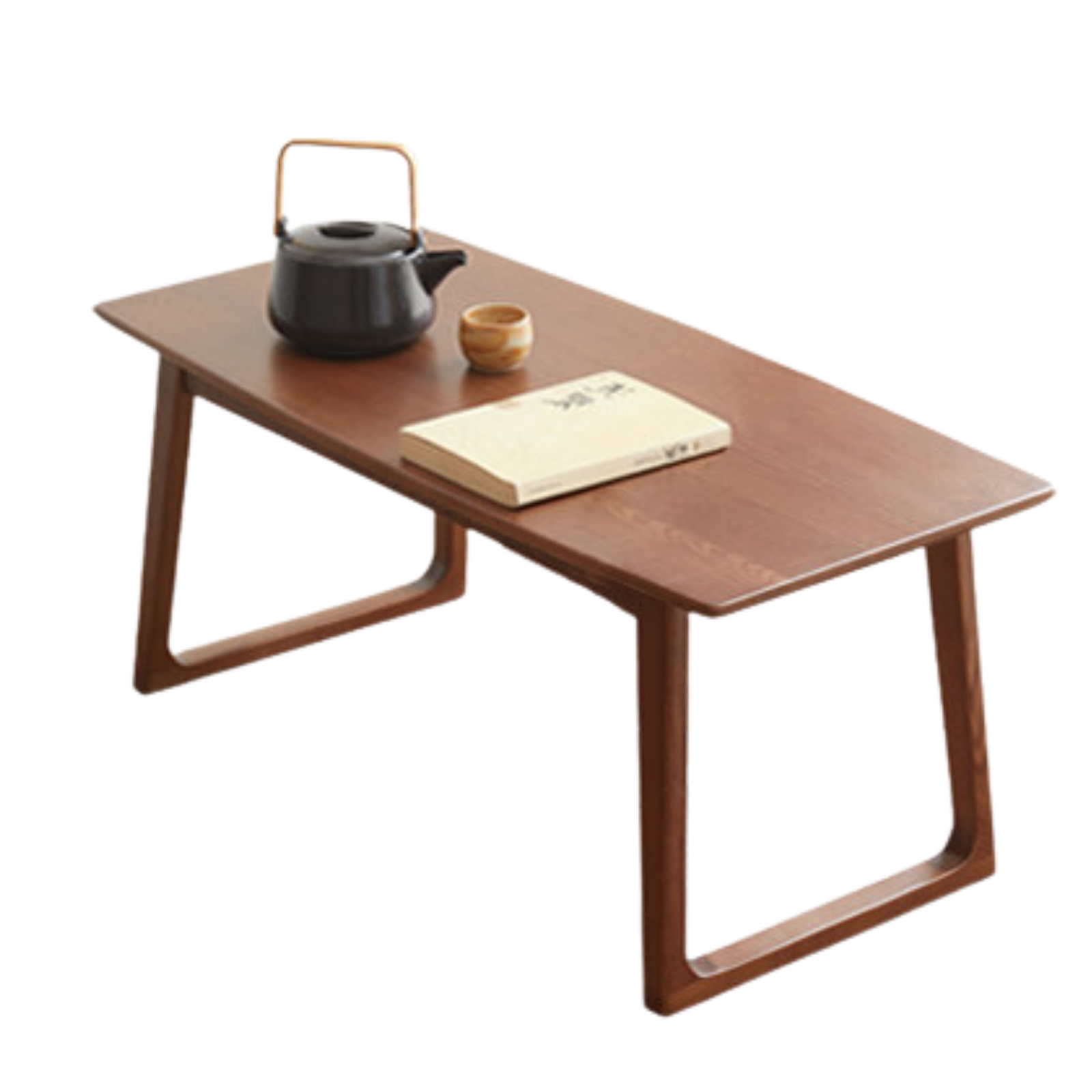 Black Walnut, Ash Solid Wood Low Small Coffee Table