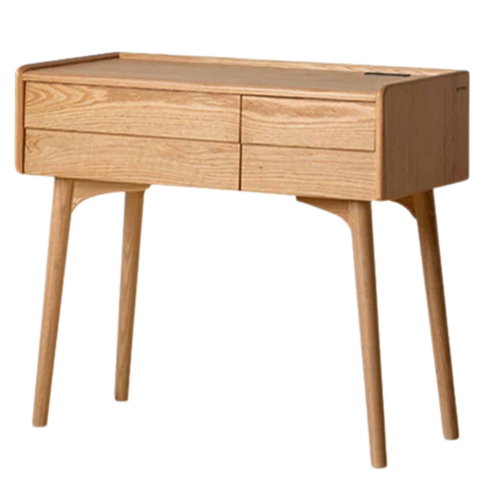 Ash, Oak  Solid Wood Modern Vanity Table with Storage