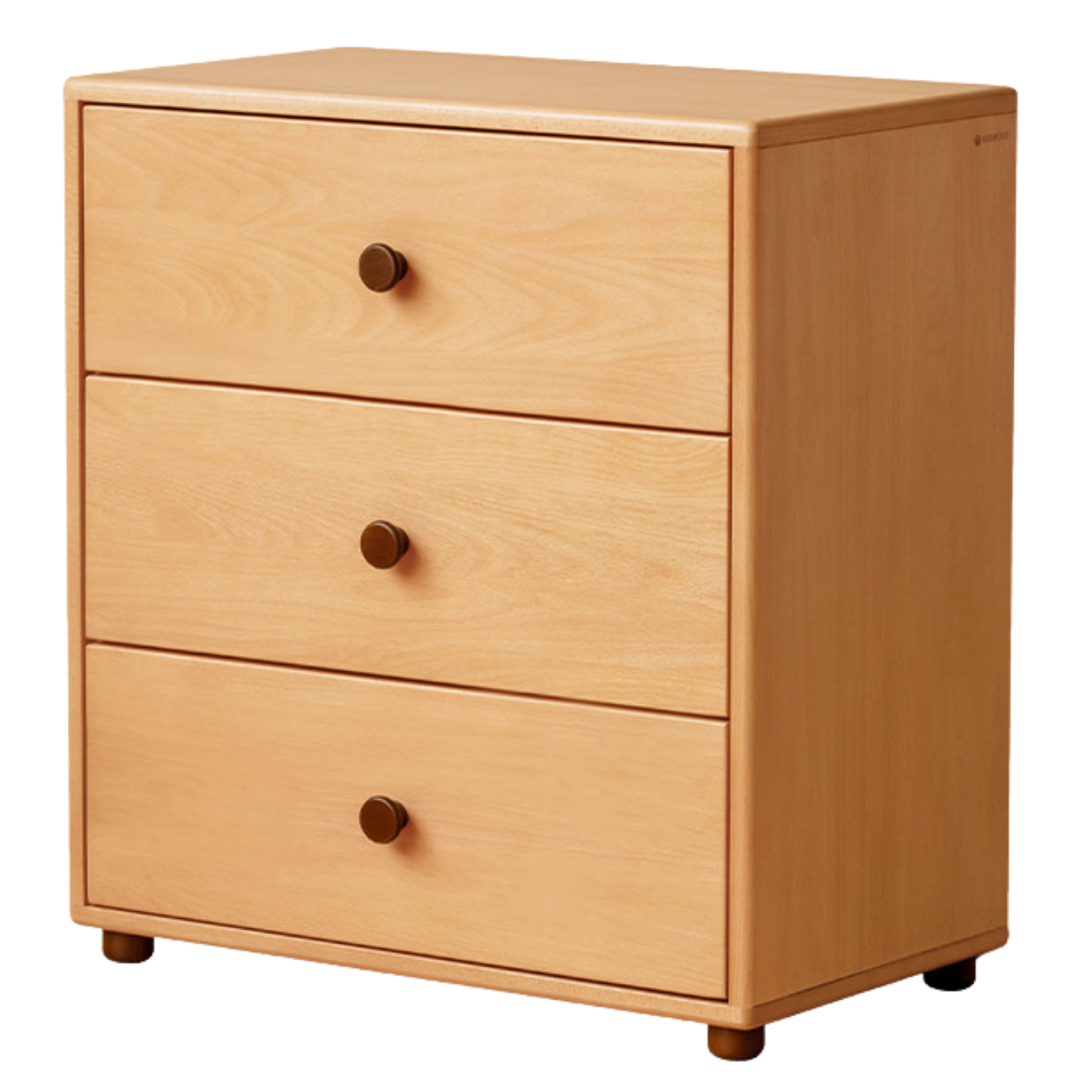 Beech, Solid Rubberwood Children's Bucket Cabinet