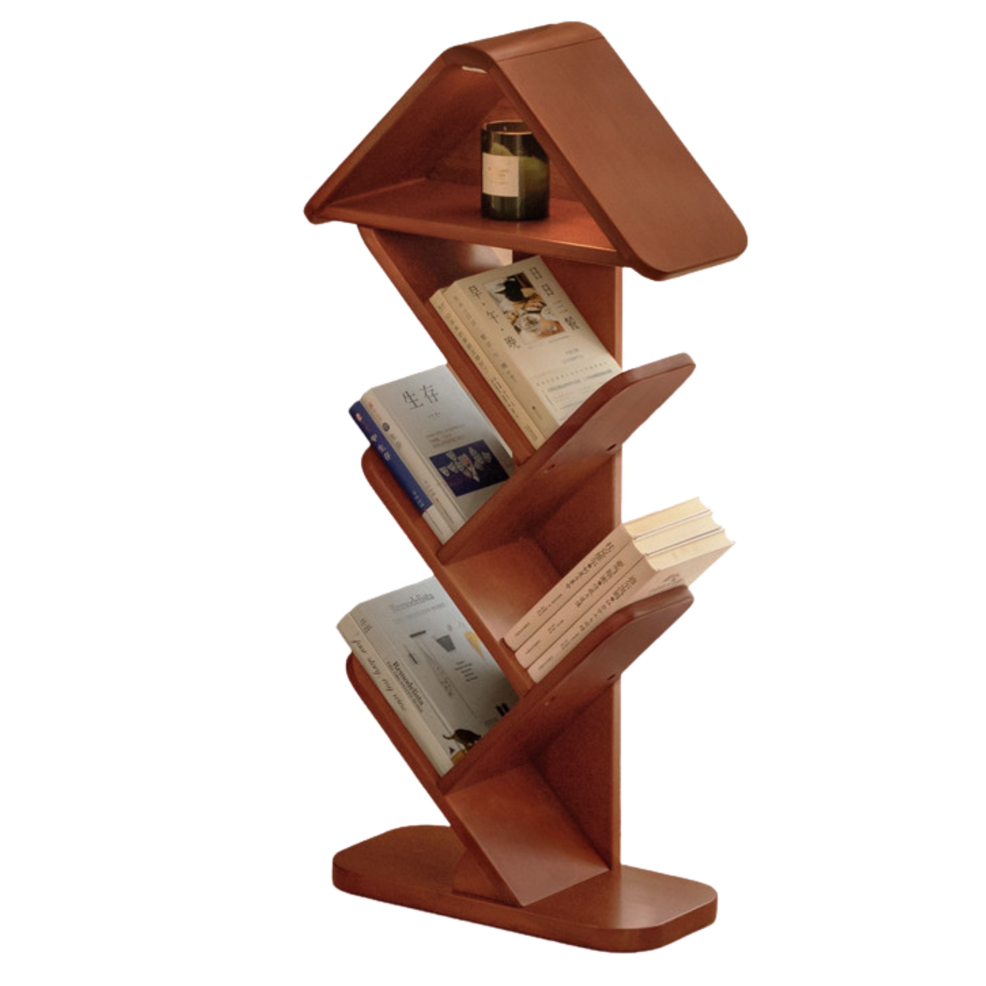 Poplar Solid Wood Medieval Style Retro Bookshelf
