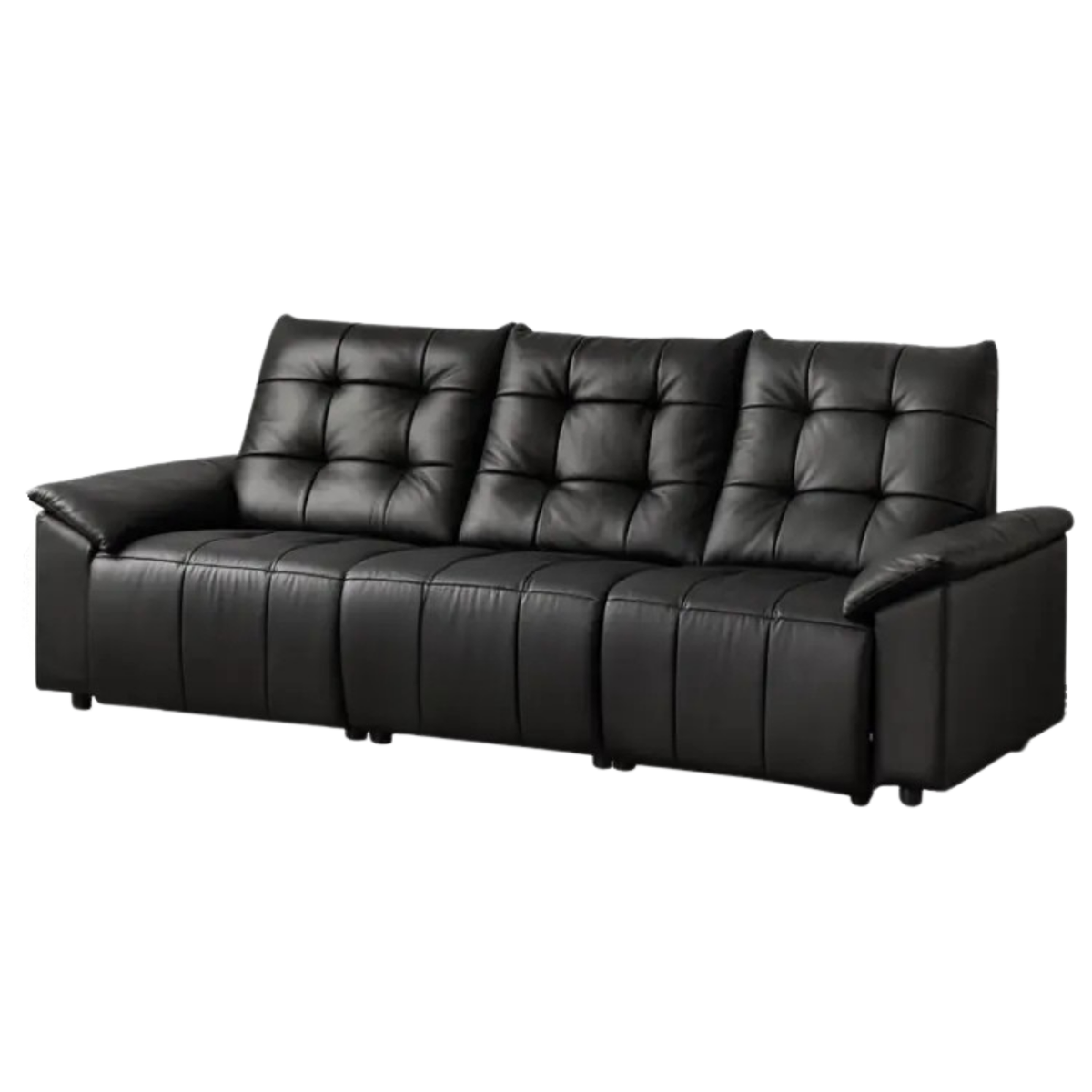 Genuine Leather Zero-Wall Recliner – Piano-Key Electric Sofa