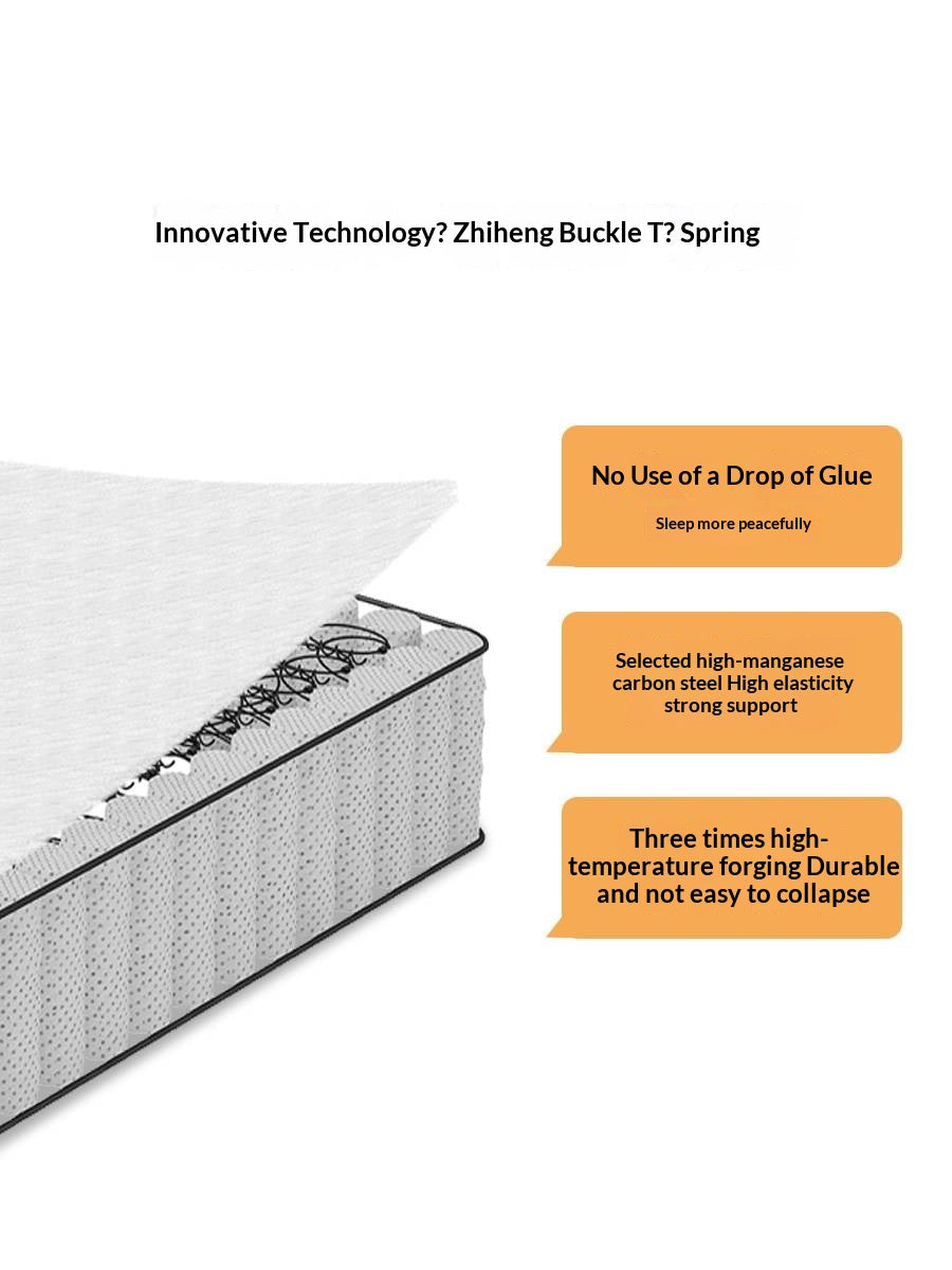 Zero-Glue Bedroom Mattress — Natural Anti-Mite, Breathable, Spring Back Support, Firm Support Mattress
