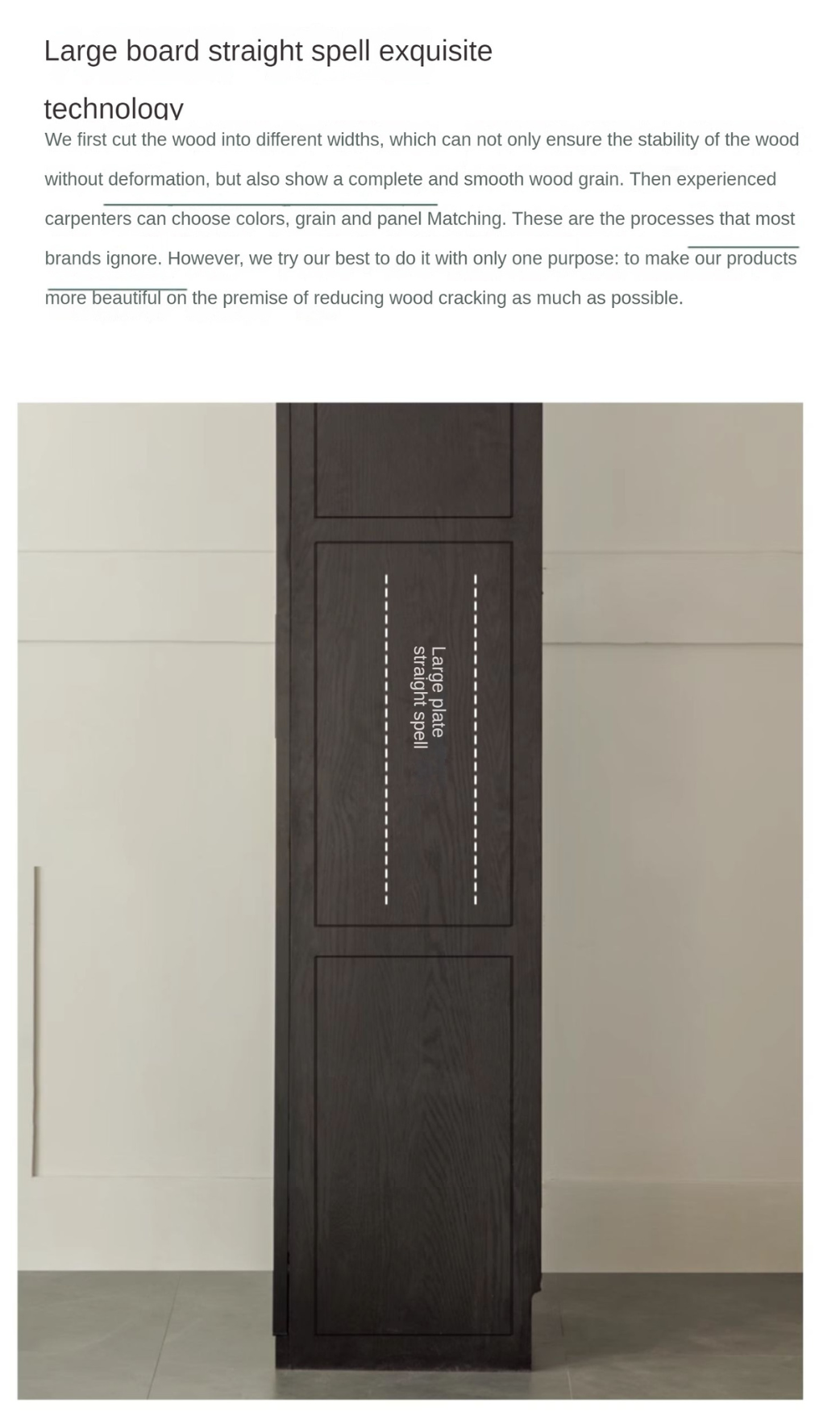 Solid RubberWood Glass Door Display Wine Cabinet