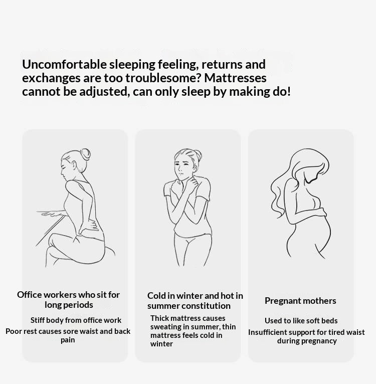 Zero-Glue Adjustable Spring Latex Mattress — Thick and Anti-Mite Support