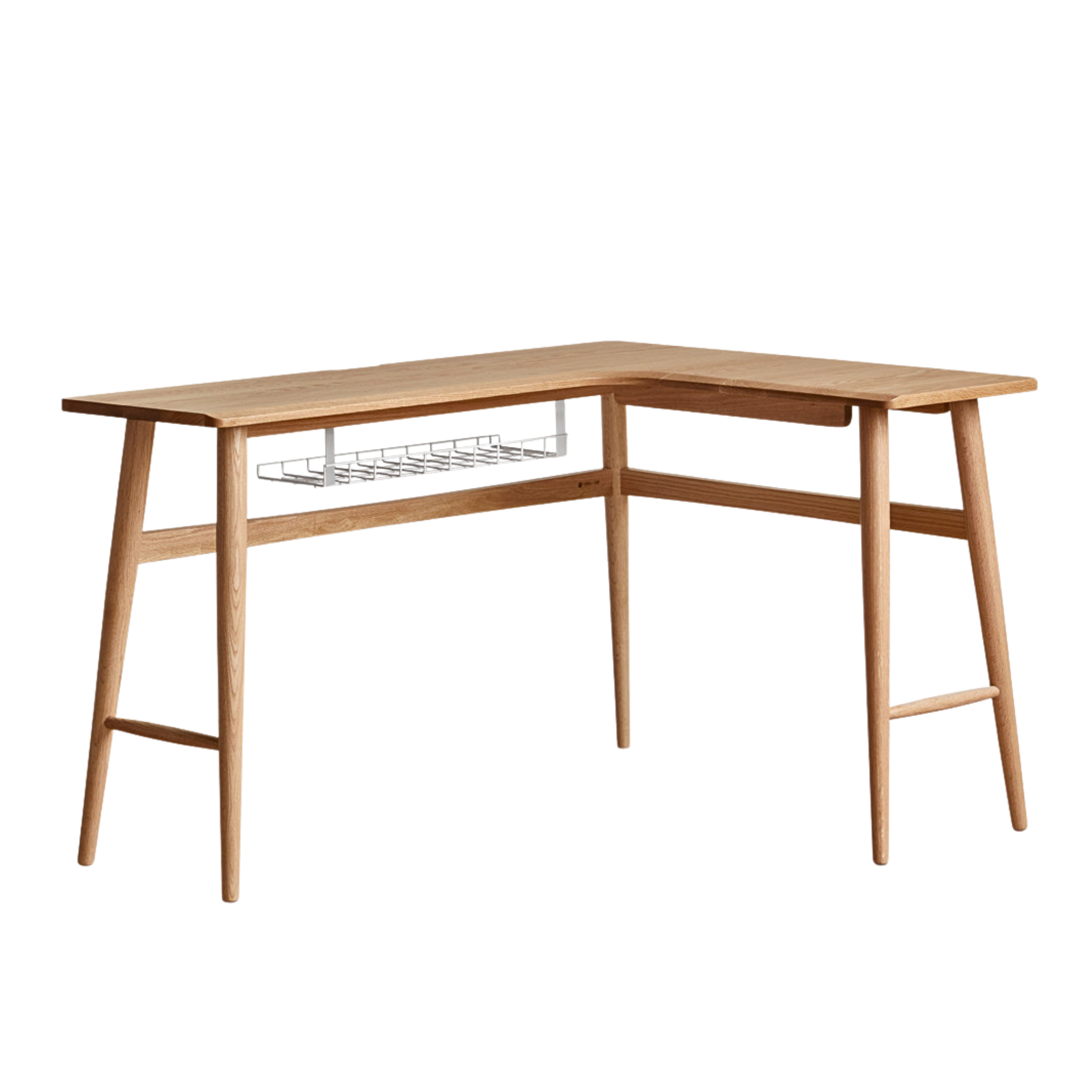 Oak Solid Wood Corner Table Study Office Desk