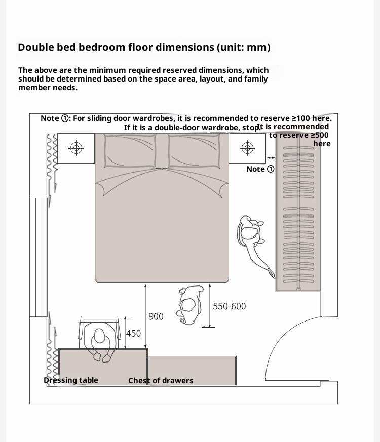 Poplar Solid Wood Floating Bed with Lights, Modern Minimalist