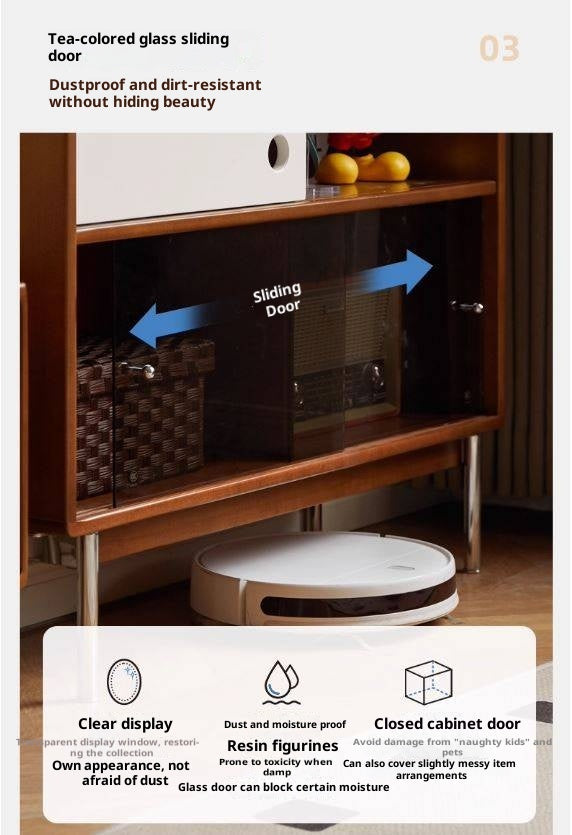 Poplar, Cherry Solid Wood Ancient Style Bookcase