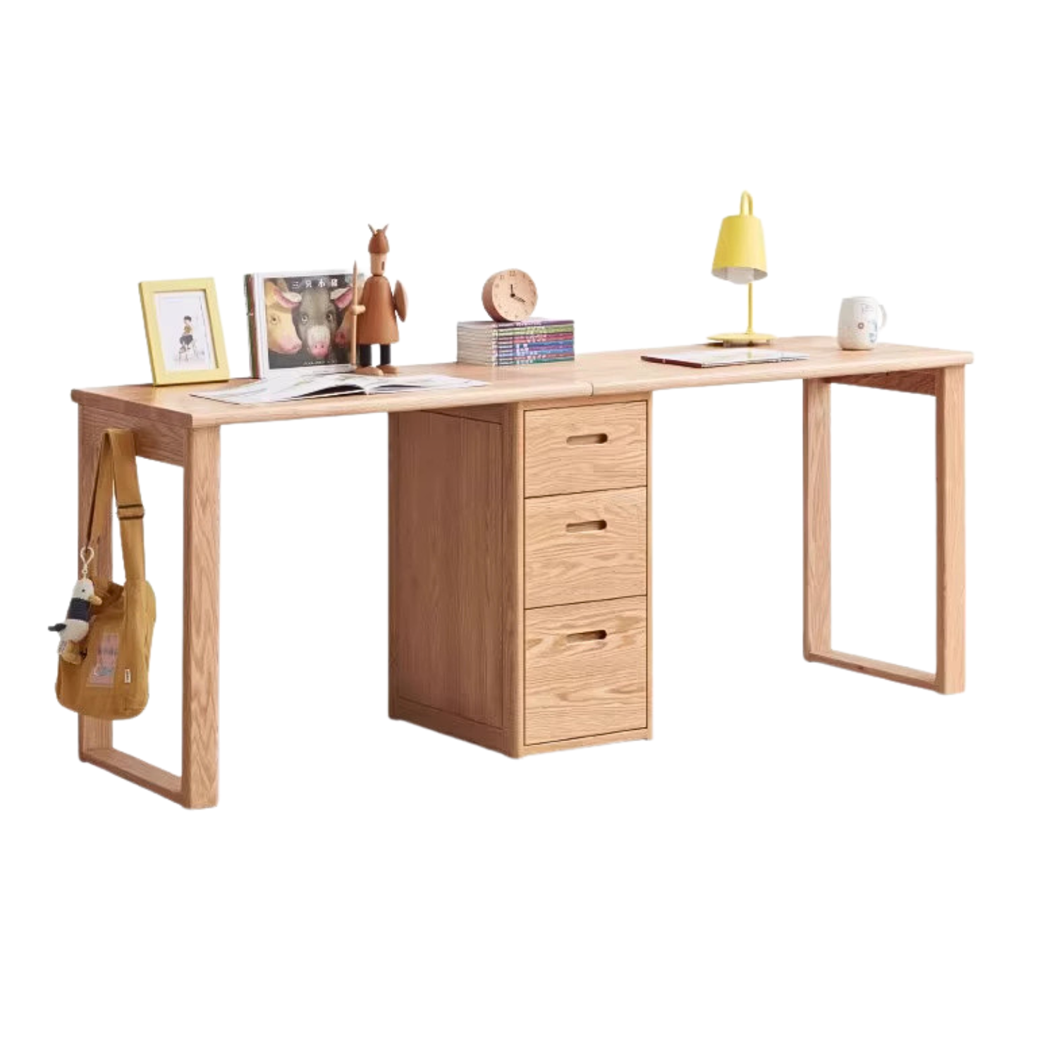 Oak solid wood Office desk , double Office desk :