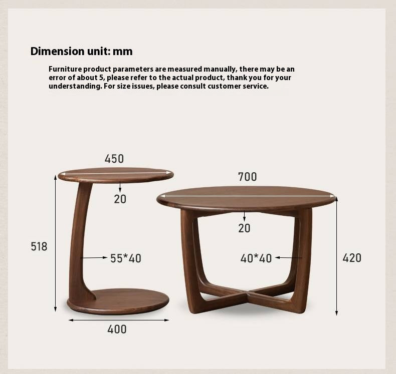 Ash Solid Wood Round Tea Table