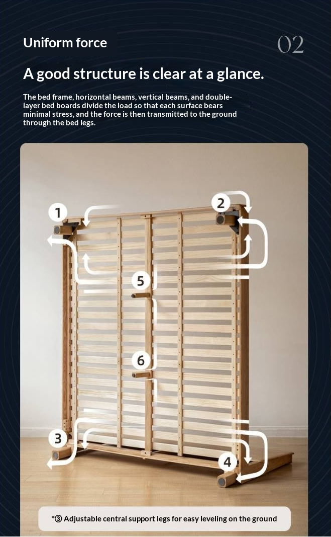 Ash, Beech Solid Wood Modern Simple Luminous Bed